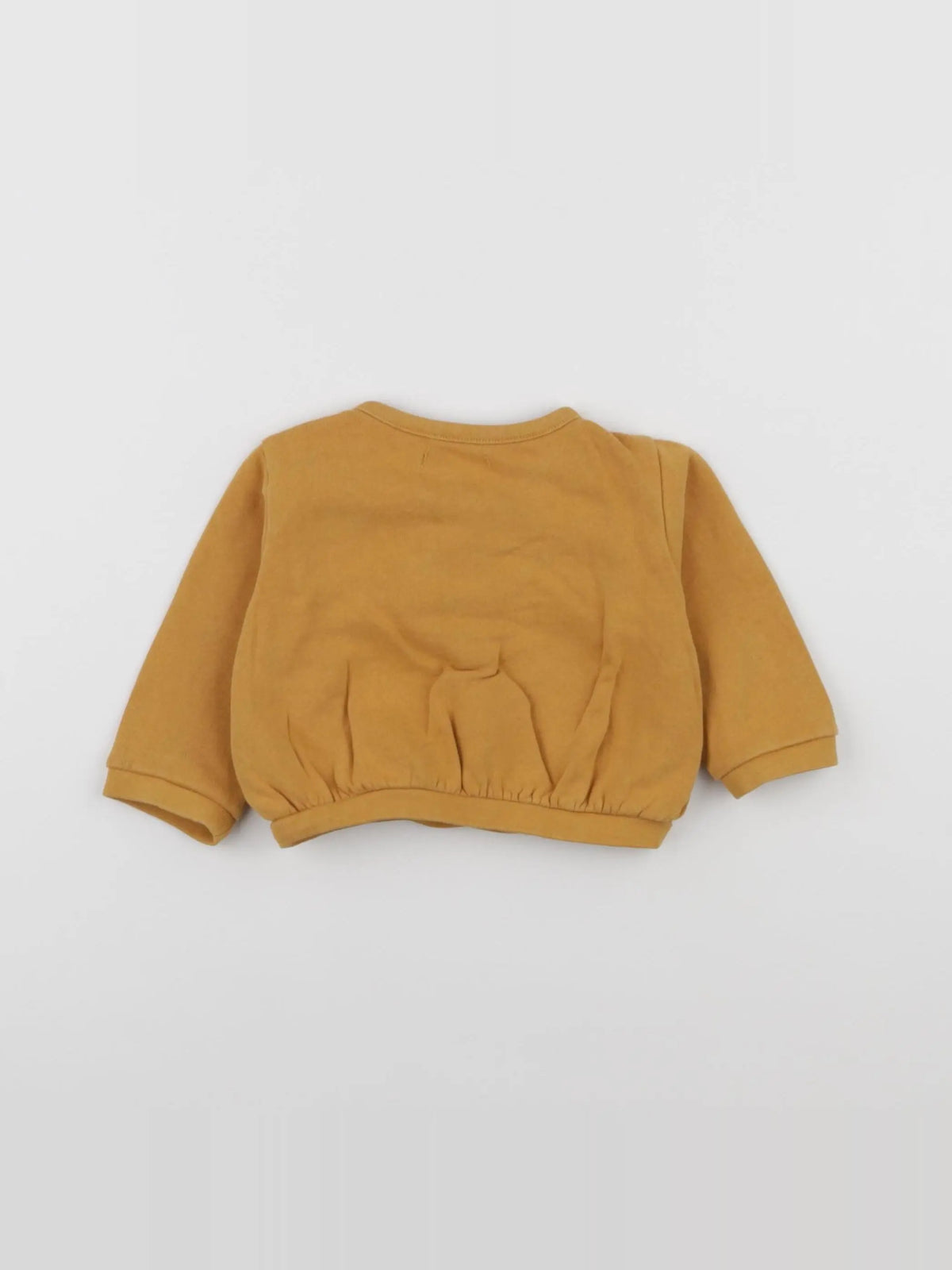 Vertbaudet - sweat jaune - 6 mois