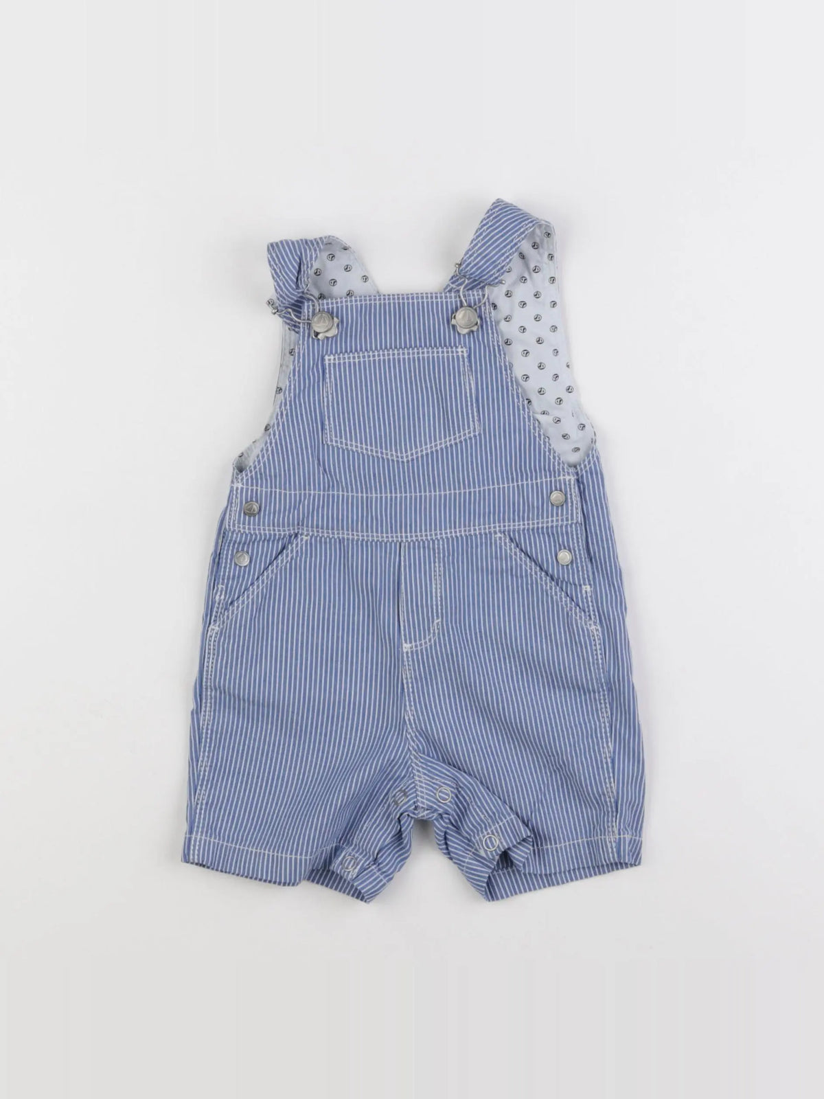 Petit Bateau - salopette bleu - 6 mois