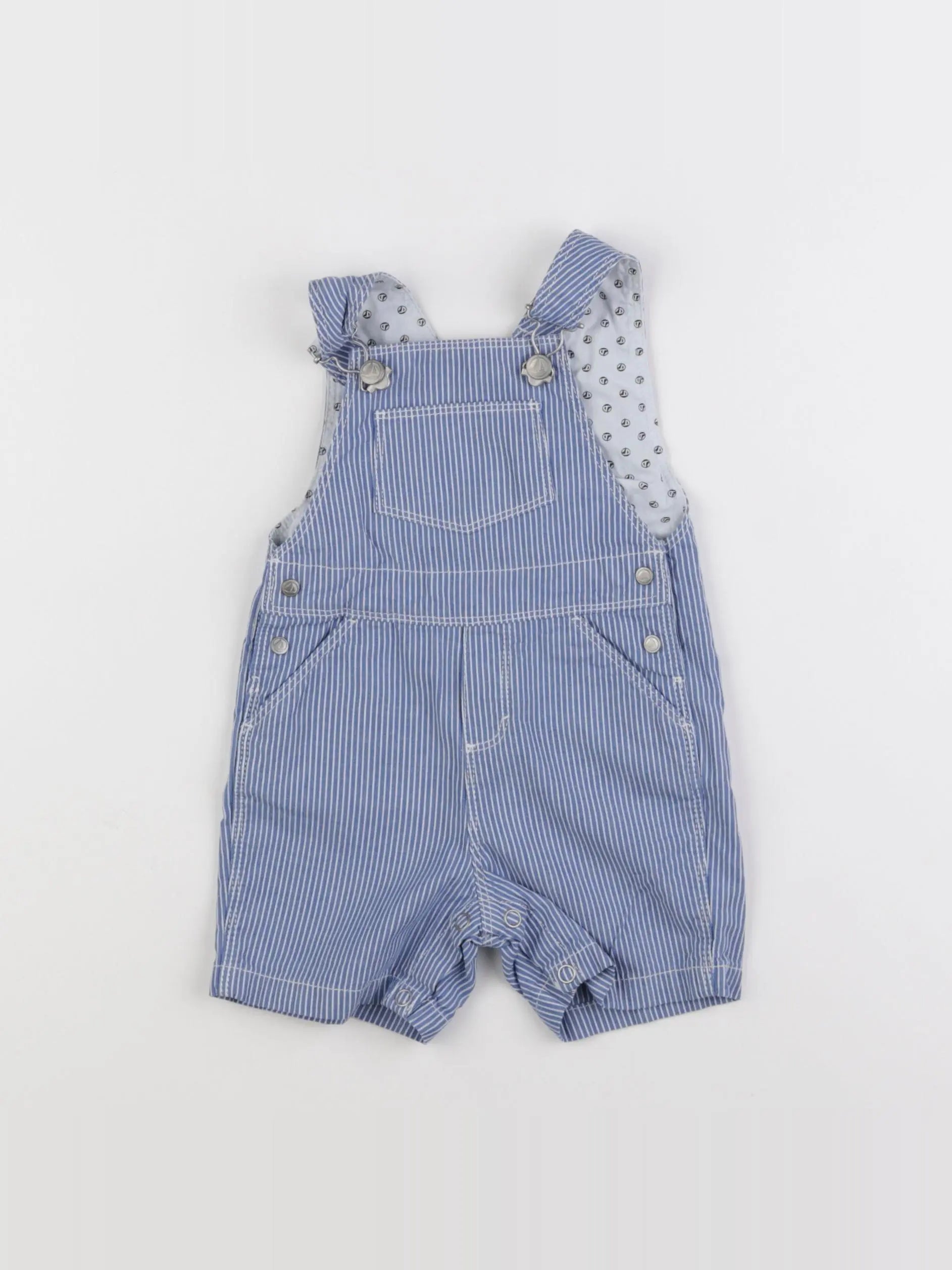 Petit Bateau - salopette bleu - 6 mois