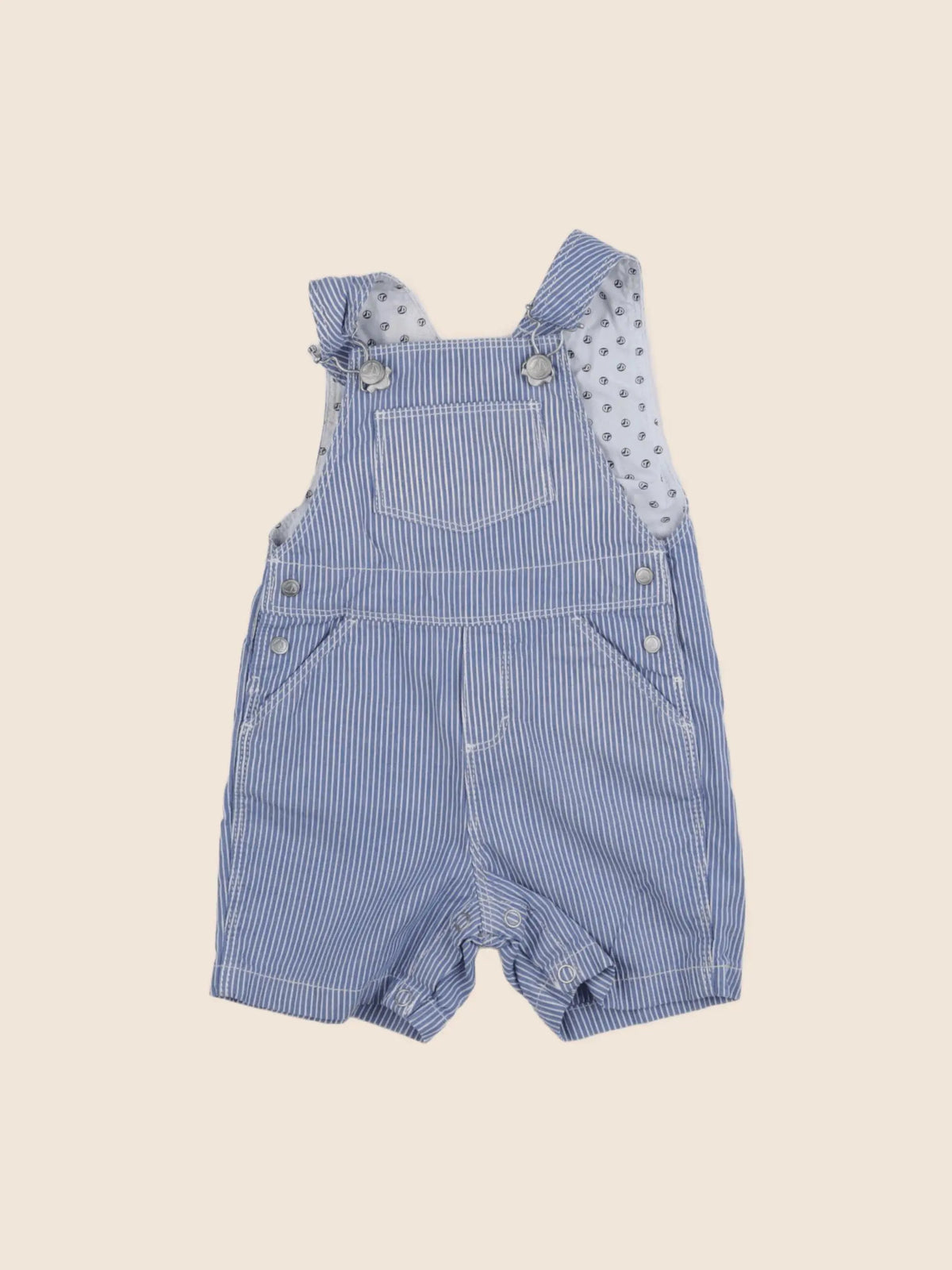 Petit Bateau - salopette bleu - 6 mois