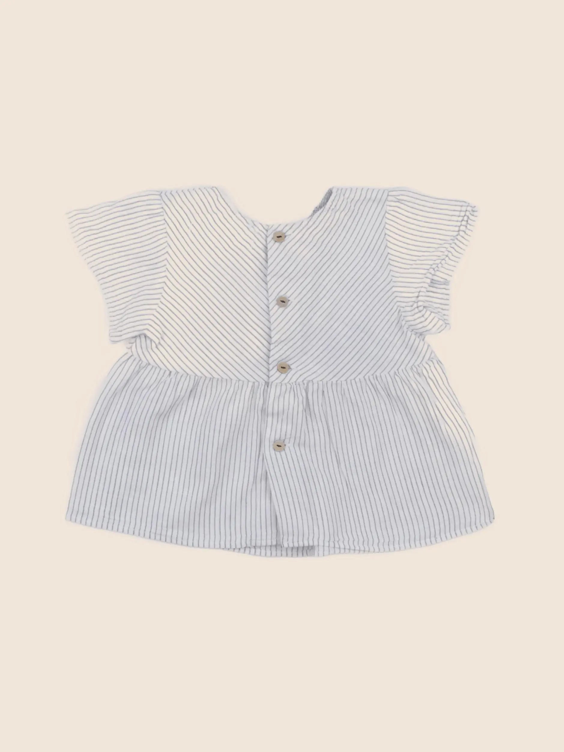 Zara - blouse bleu - 9/12 mois