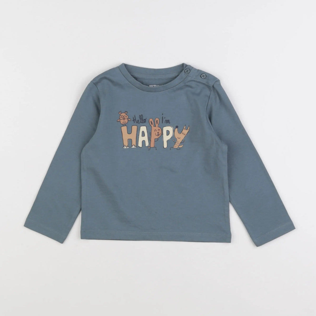 Vertbaudet - tee-shirt bleu - 18 mois