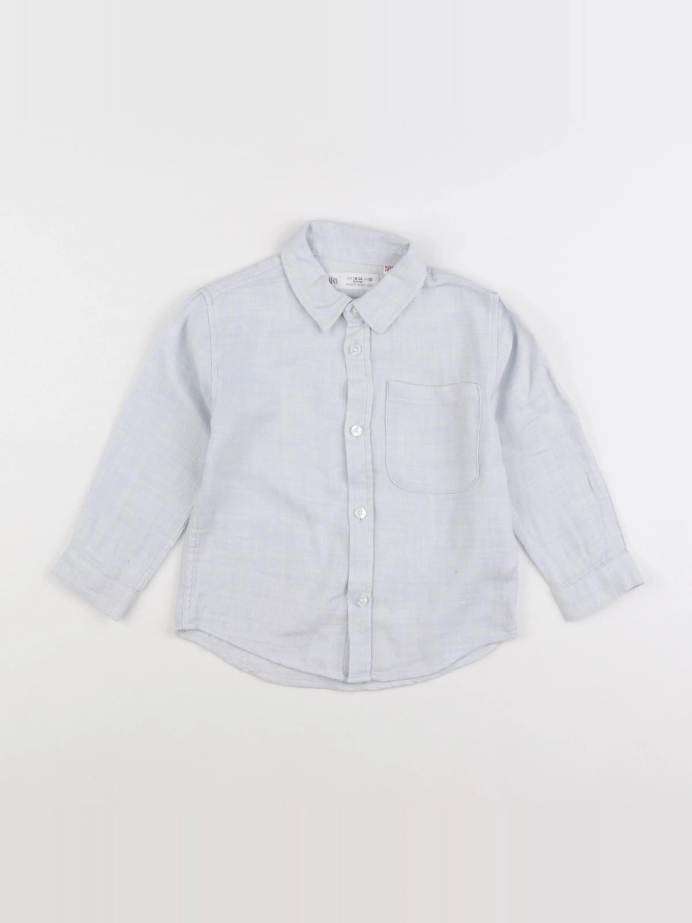 Zara - chemise bleu - 18 mois à 2 ans