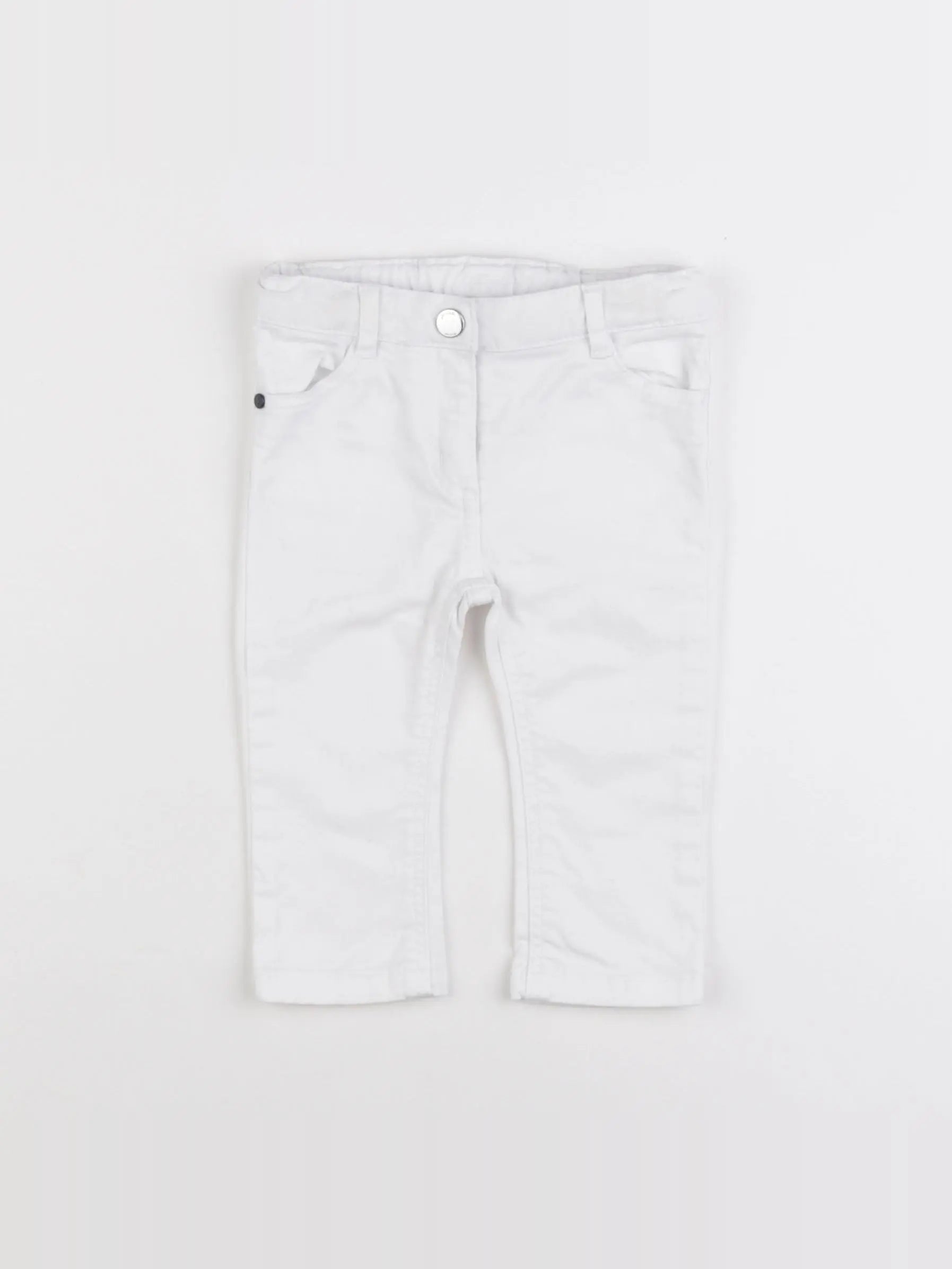 Jacadi - jean blanc - 12 mois