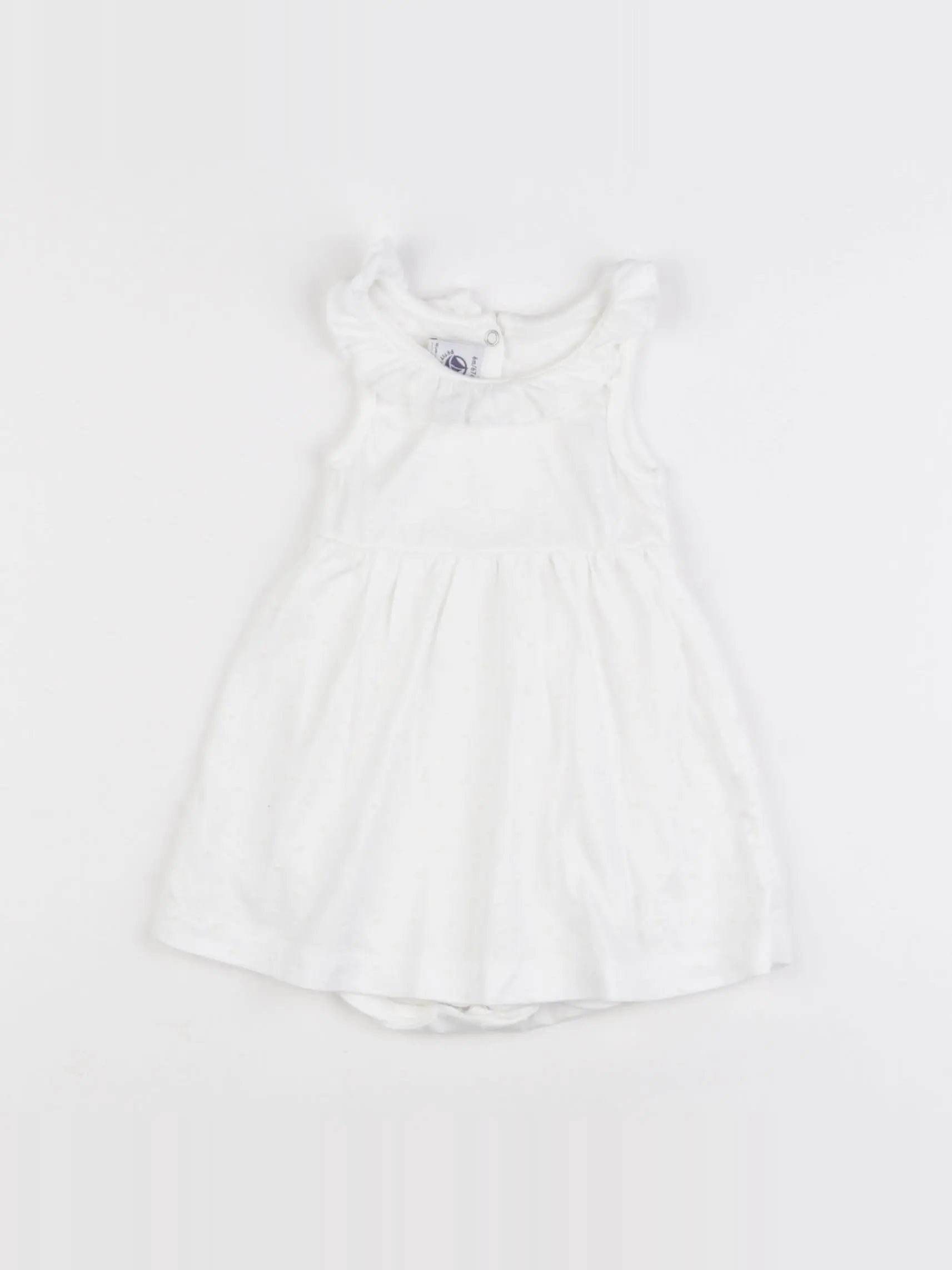 Petit Bateau - body robe blanc - 6 mois