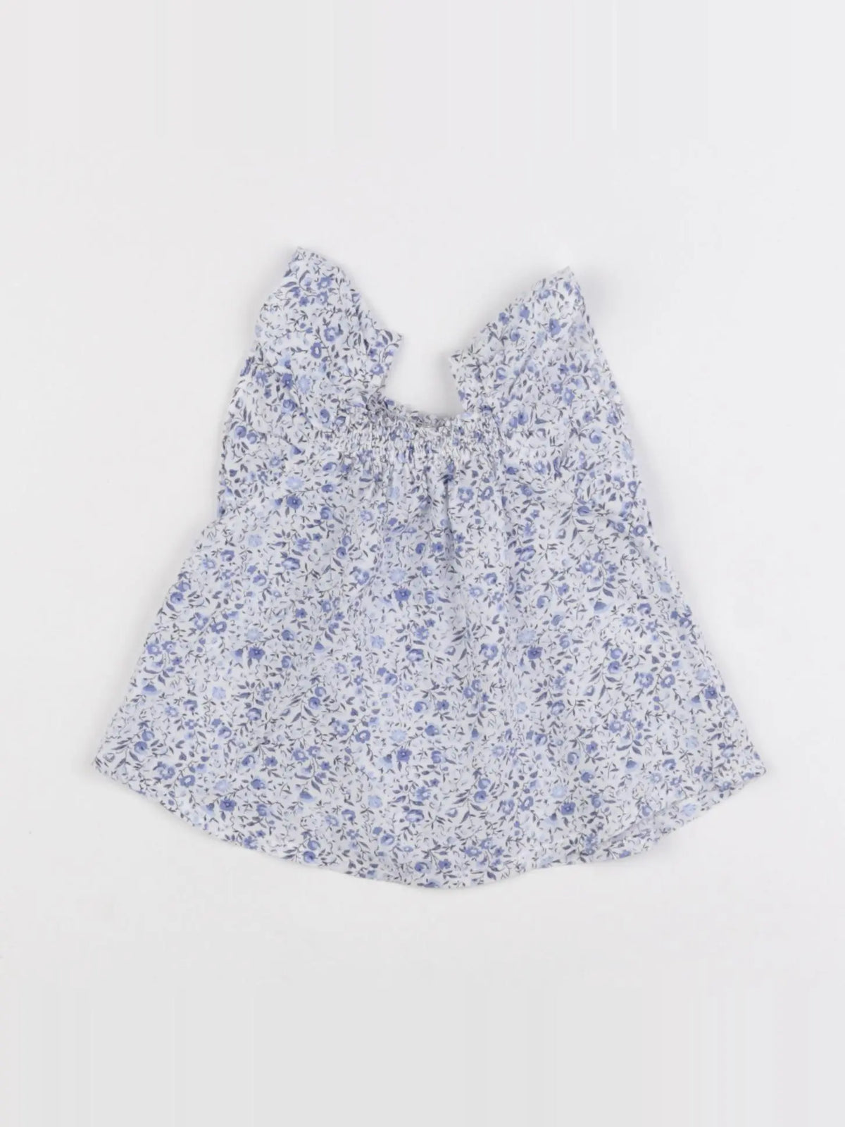 Rose et théo - blouse blanc, bleu - 3 mois