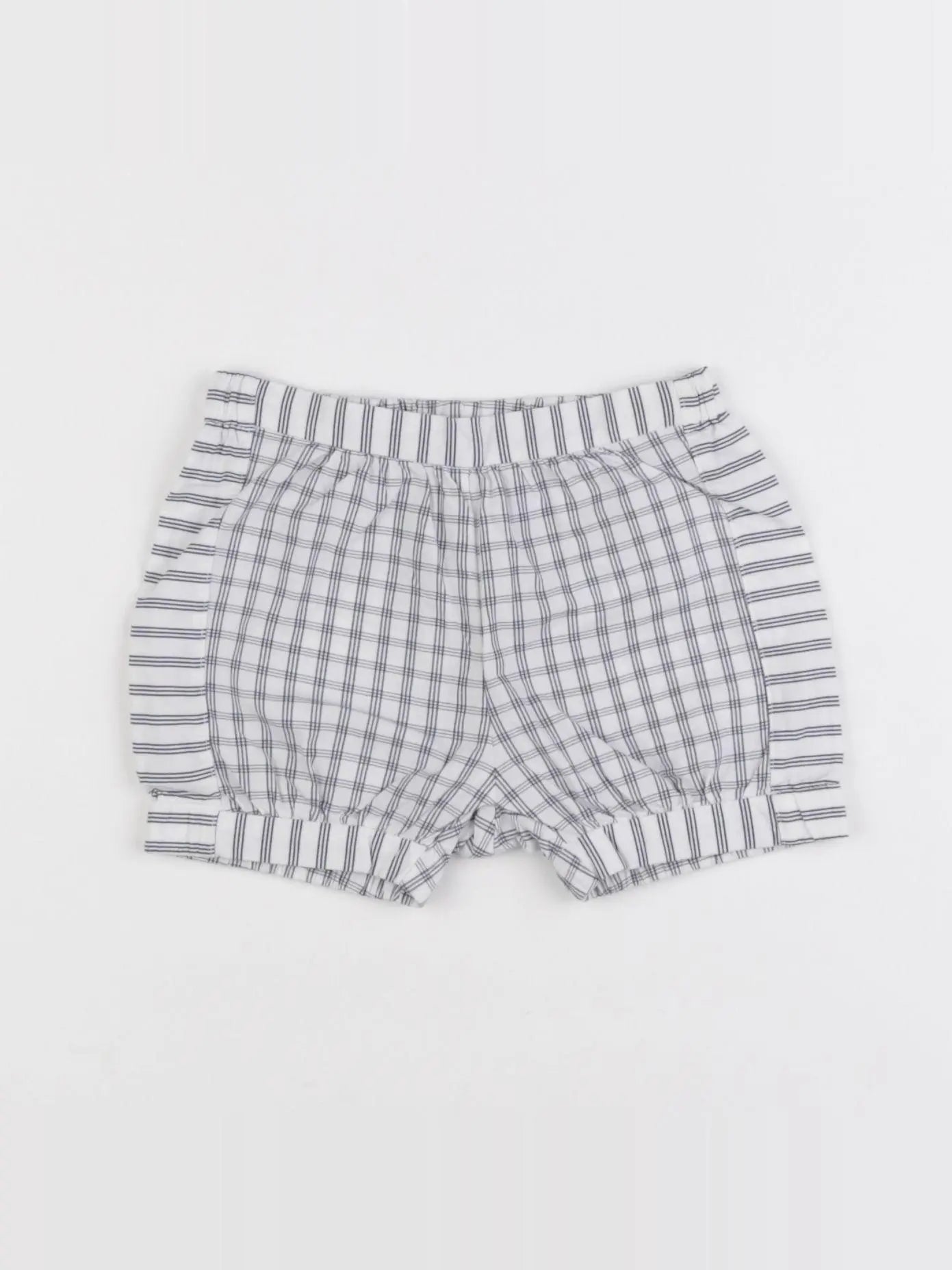 Jacadi - short blanc, bleu - 6 mois