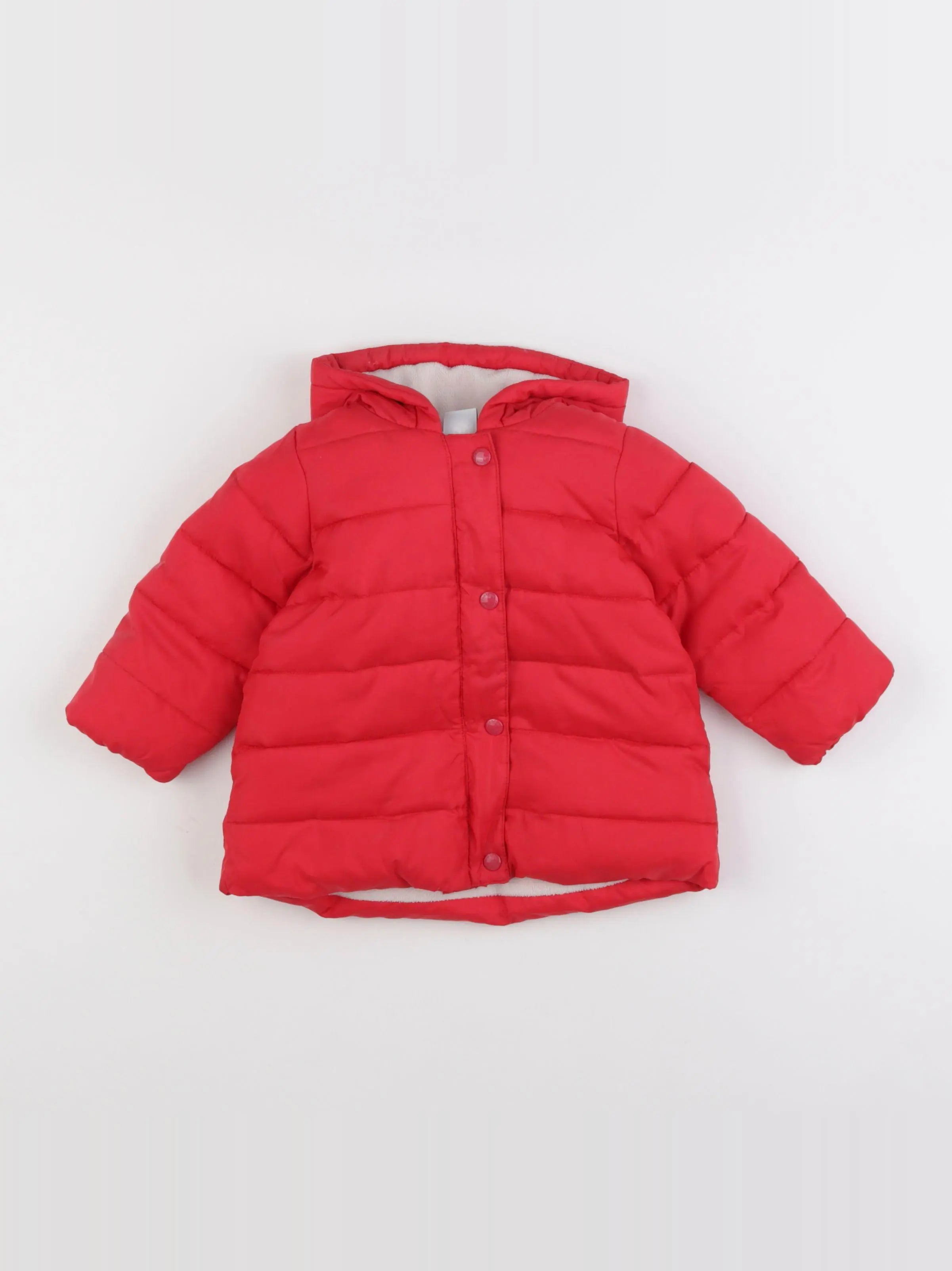 Petit Bateau - doudoune rouge - 12 mois
