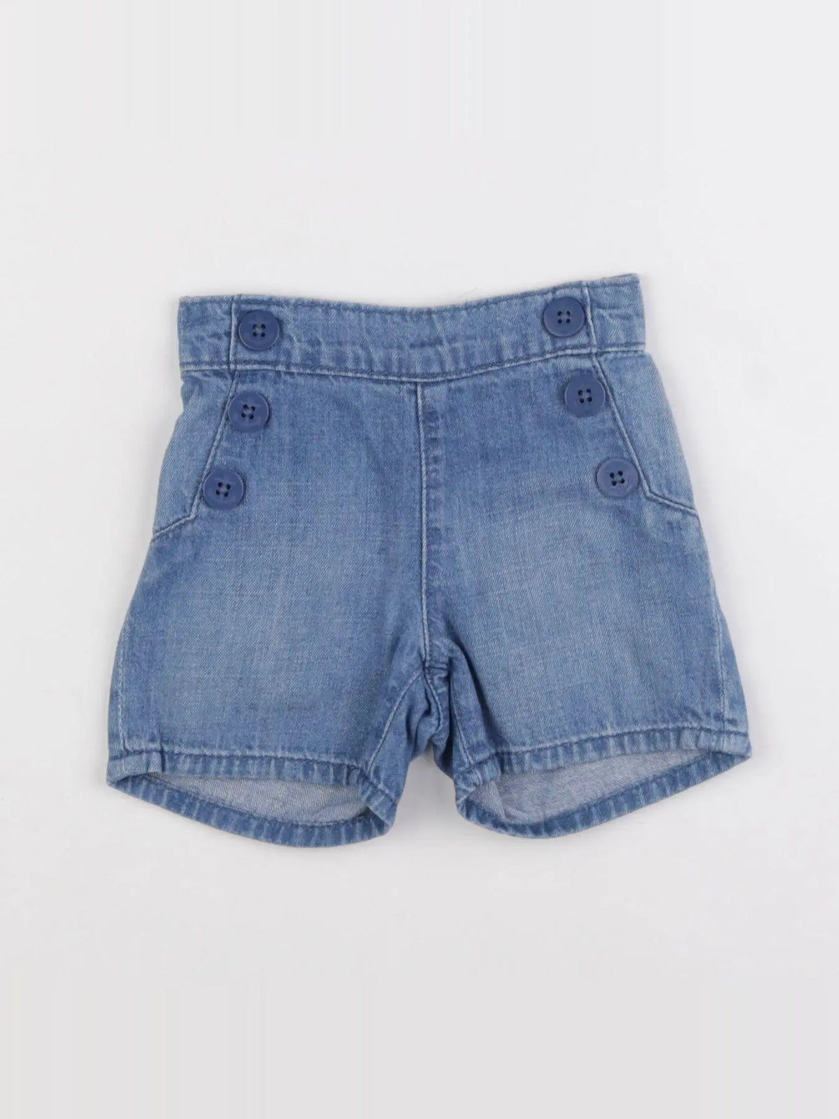 GAP - short bleu - 6/12 mois