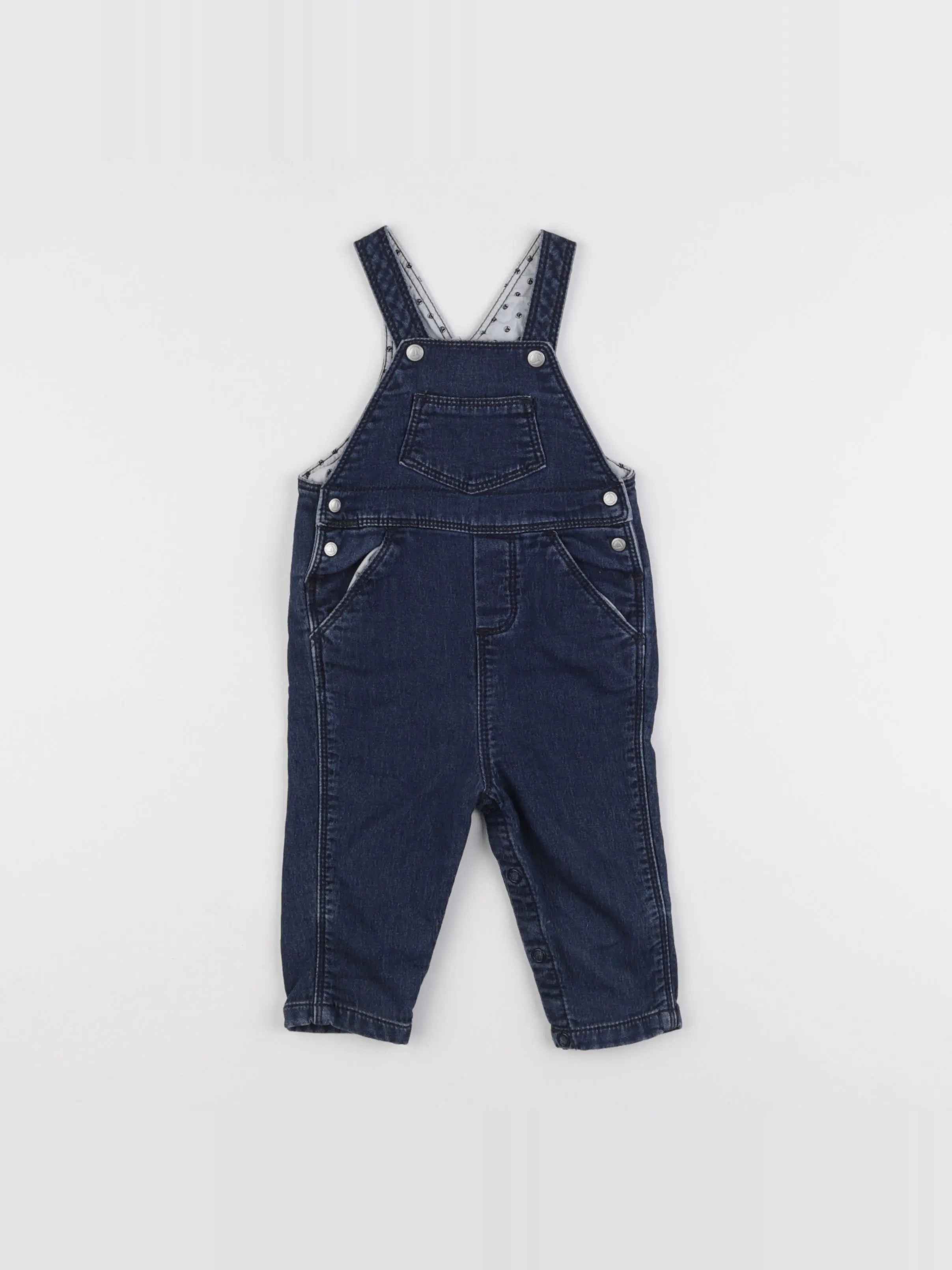 Petit Bateau - salopette bleu - 6 mois