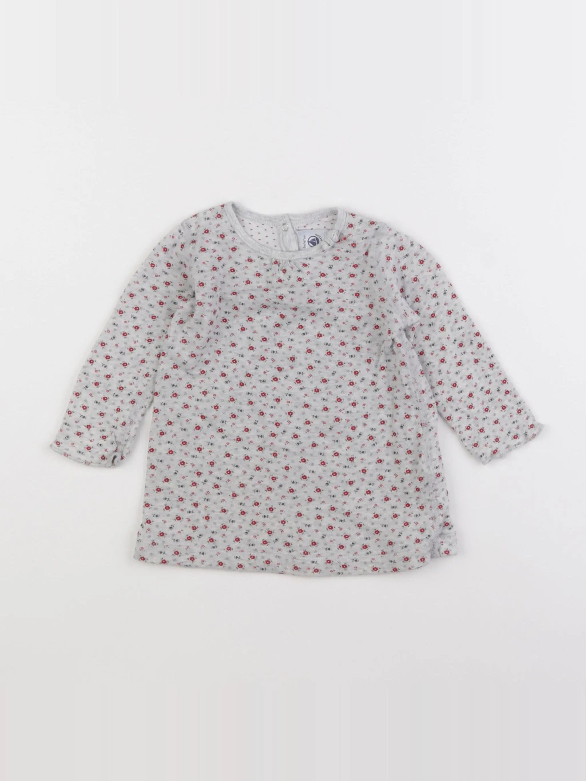 Petit Bateau - robe gris - 6 mois
