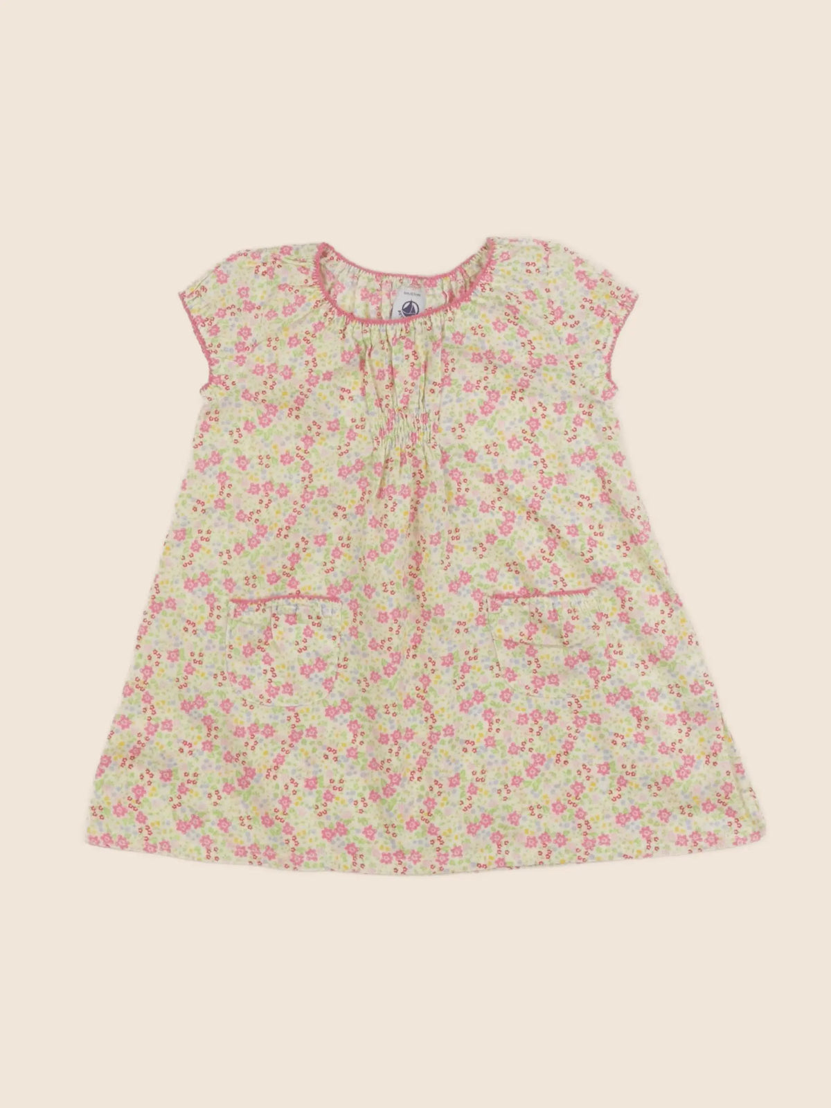 Petit Bateau - robe jaune - 6 mois
