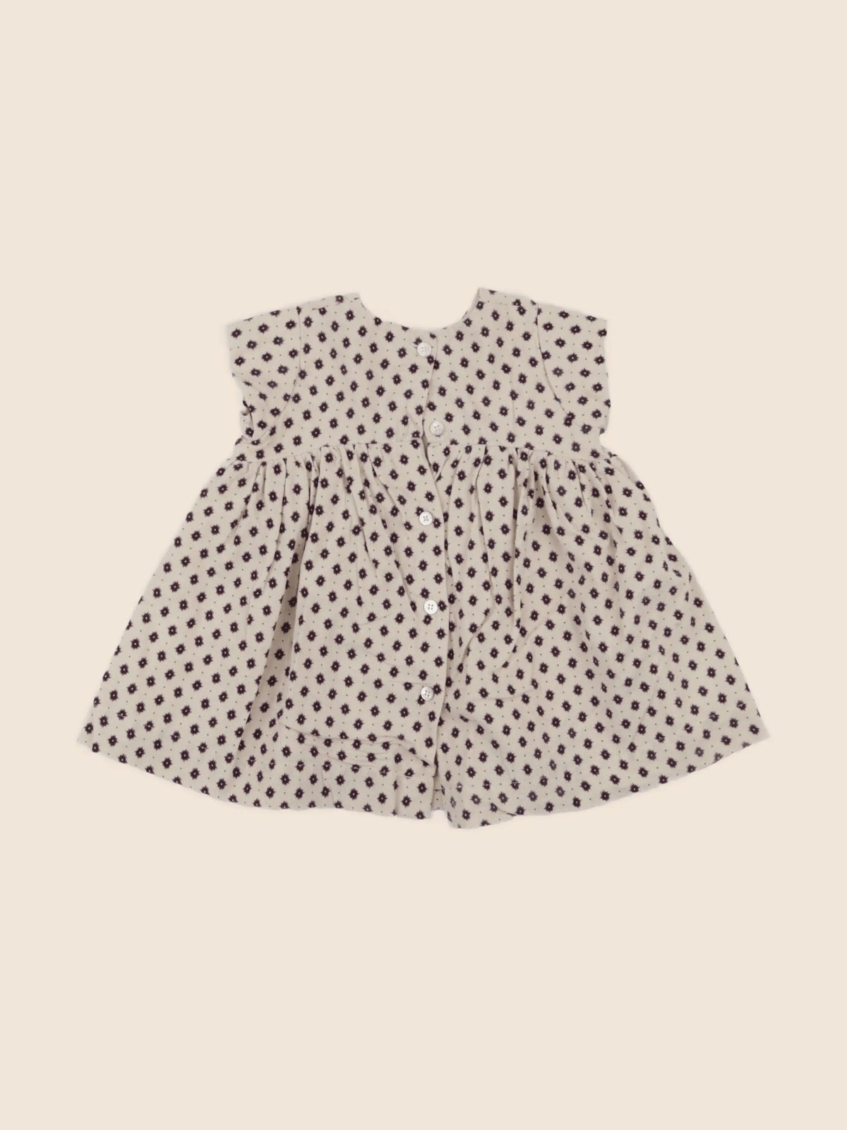 Natalys - robe beige, violet - 6 mois