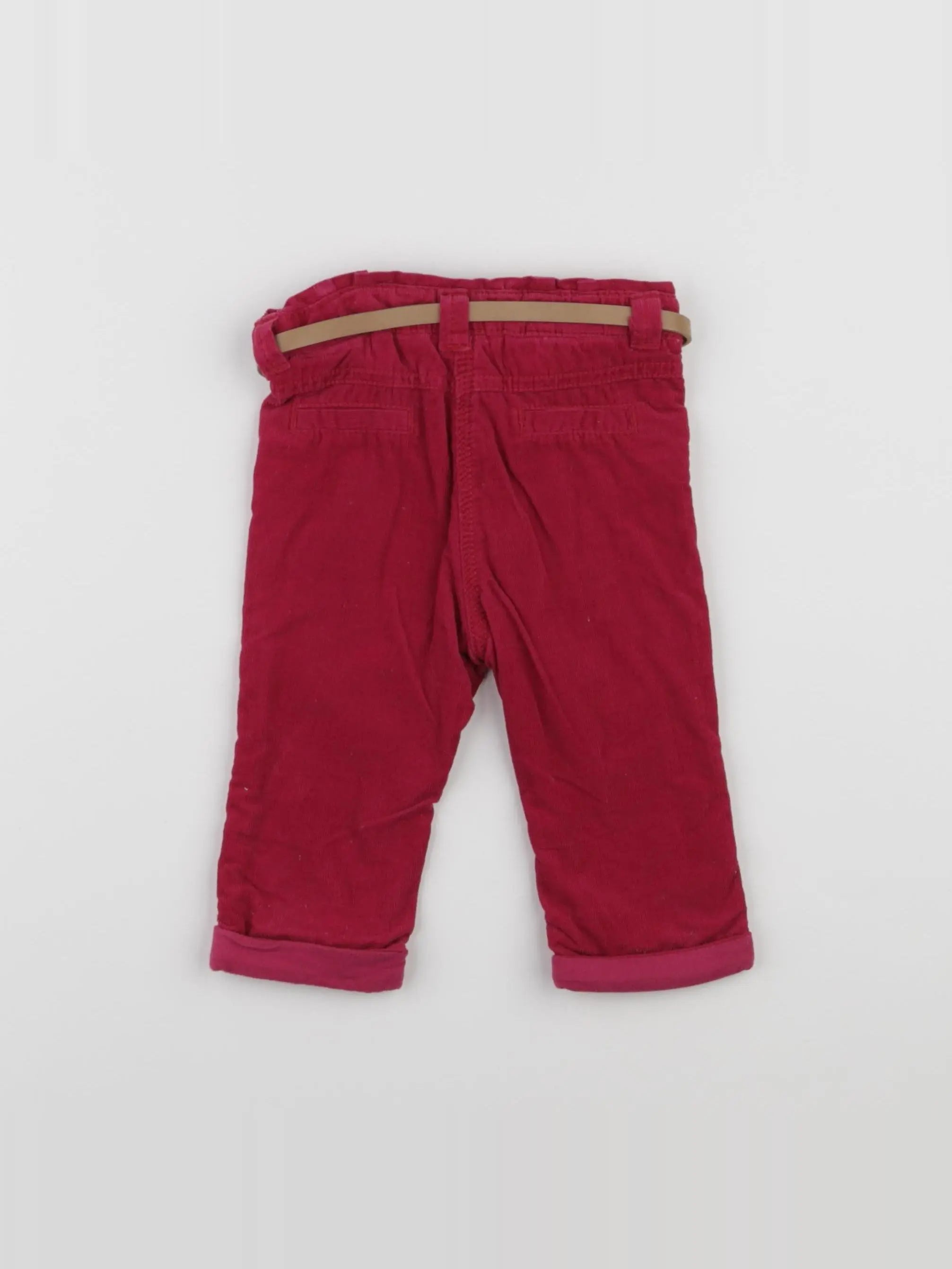 Tape à l'oeil - pantalon doublé rouge - 6 mois