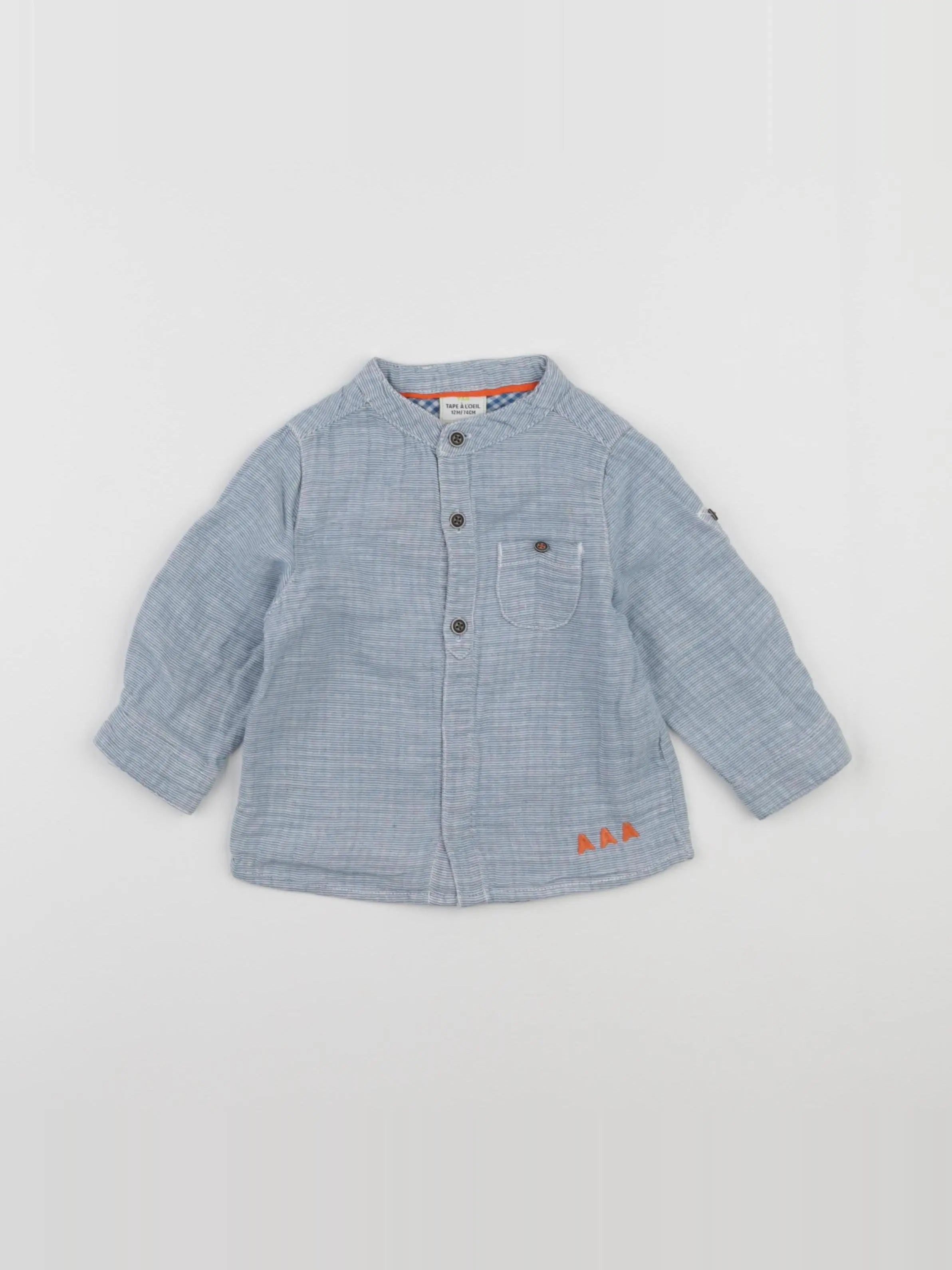 Tape à l'oeil - chemise bleu - 12 mois