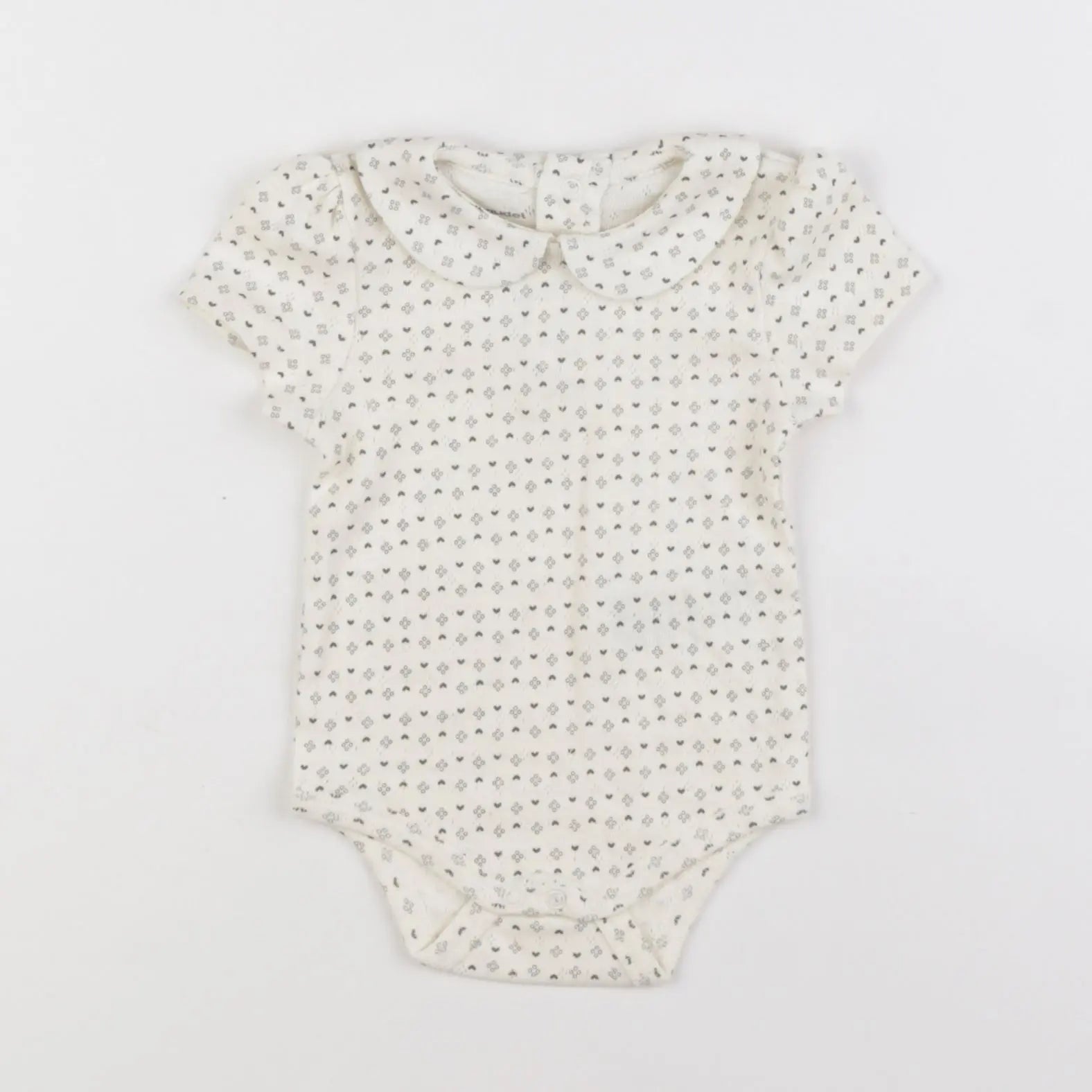Vertbaudet - body à col beige - 3 mois