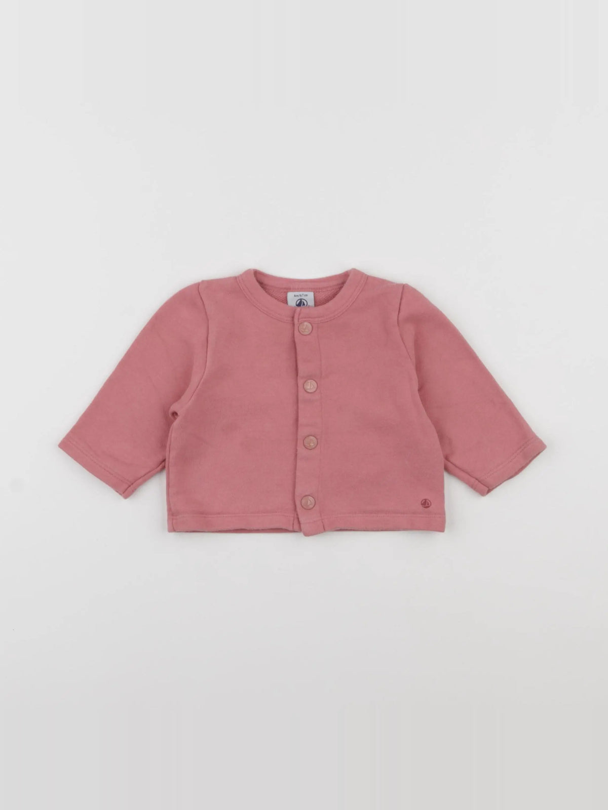 Petit Bateau - sweat rose - 6 mois