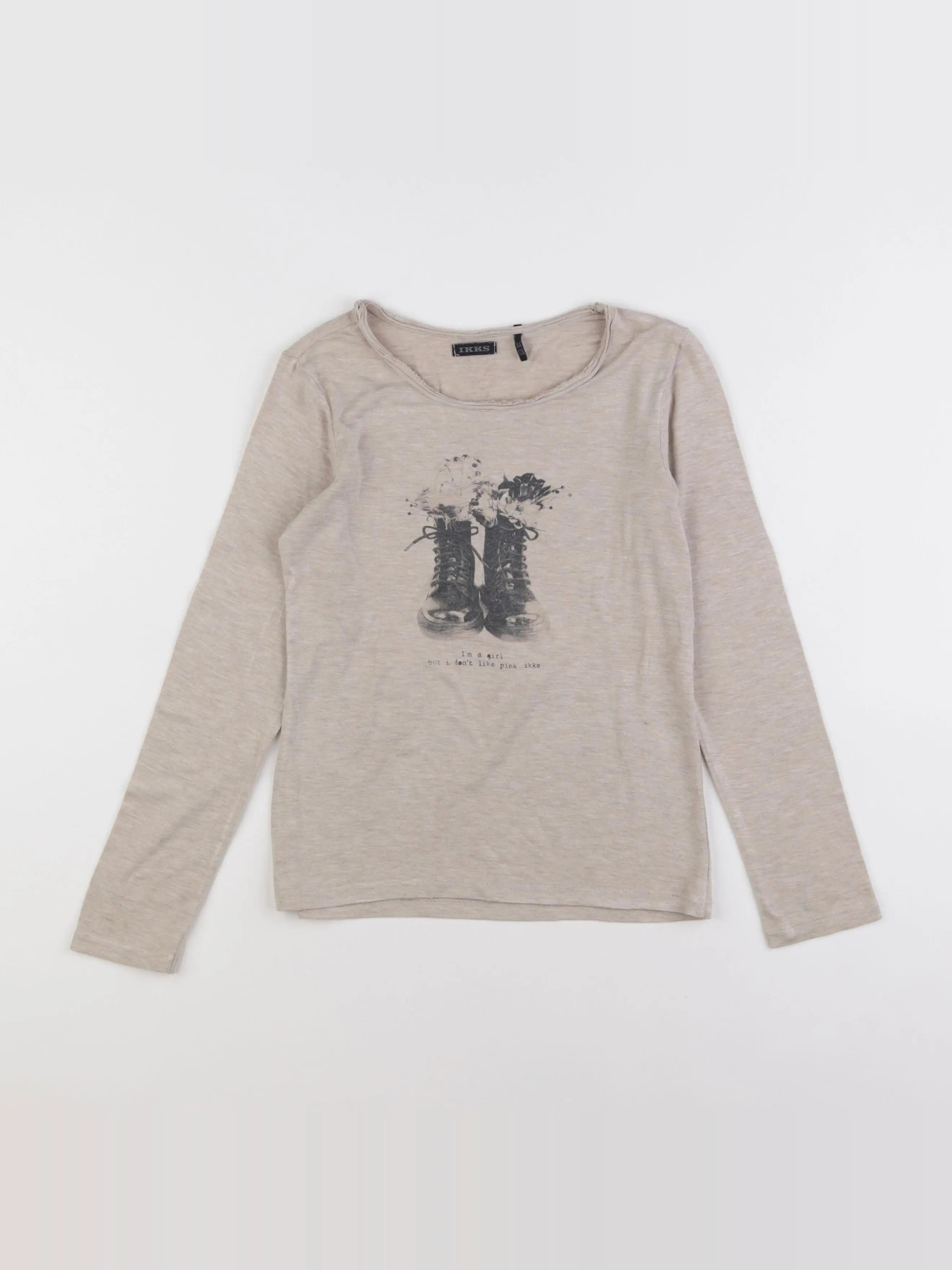 IKKS - tee-shirt beige - 8 ans