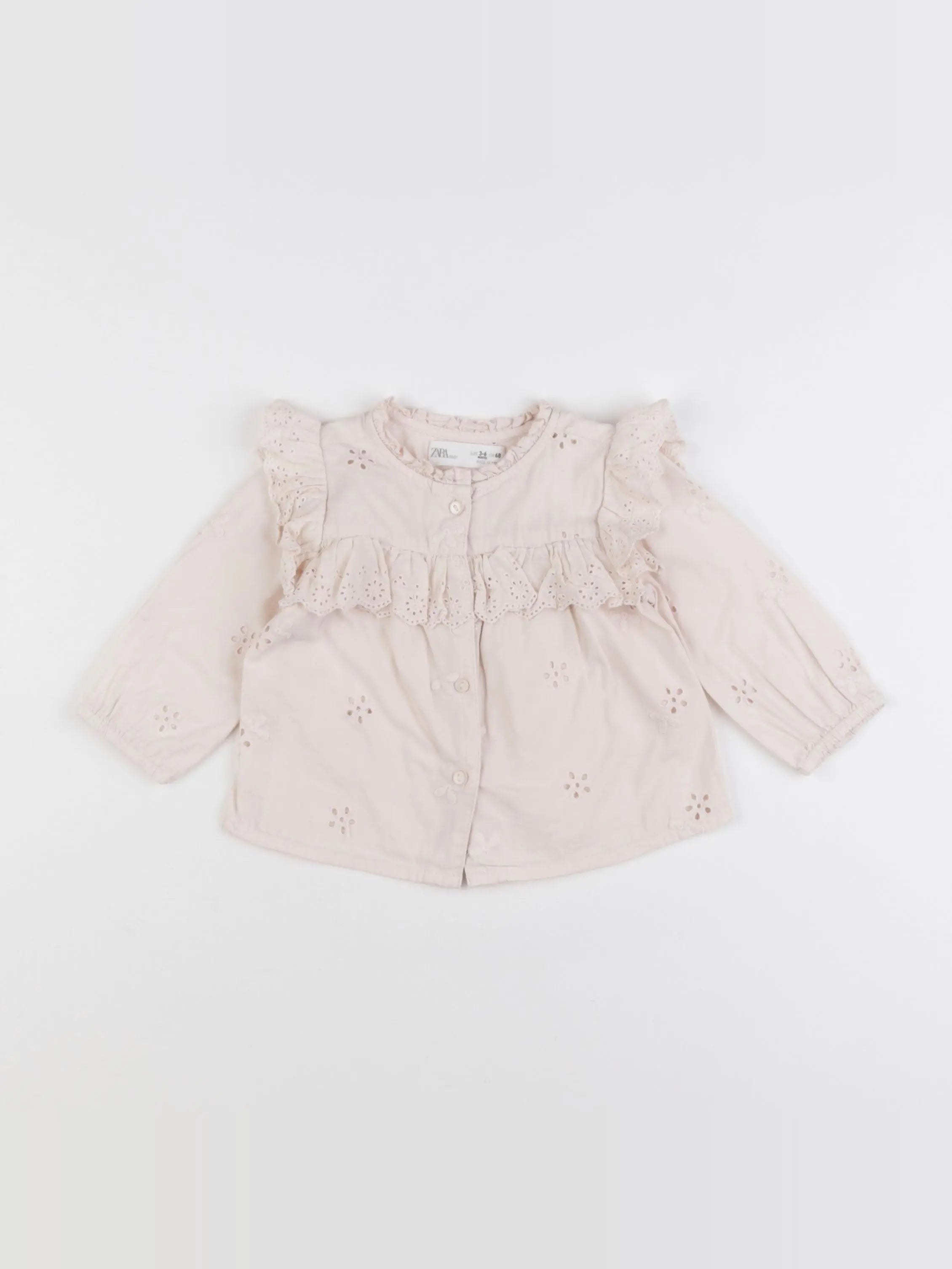 Zara - blouse beige - 3/6 mois