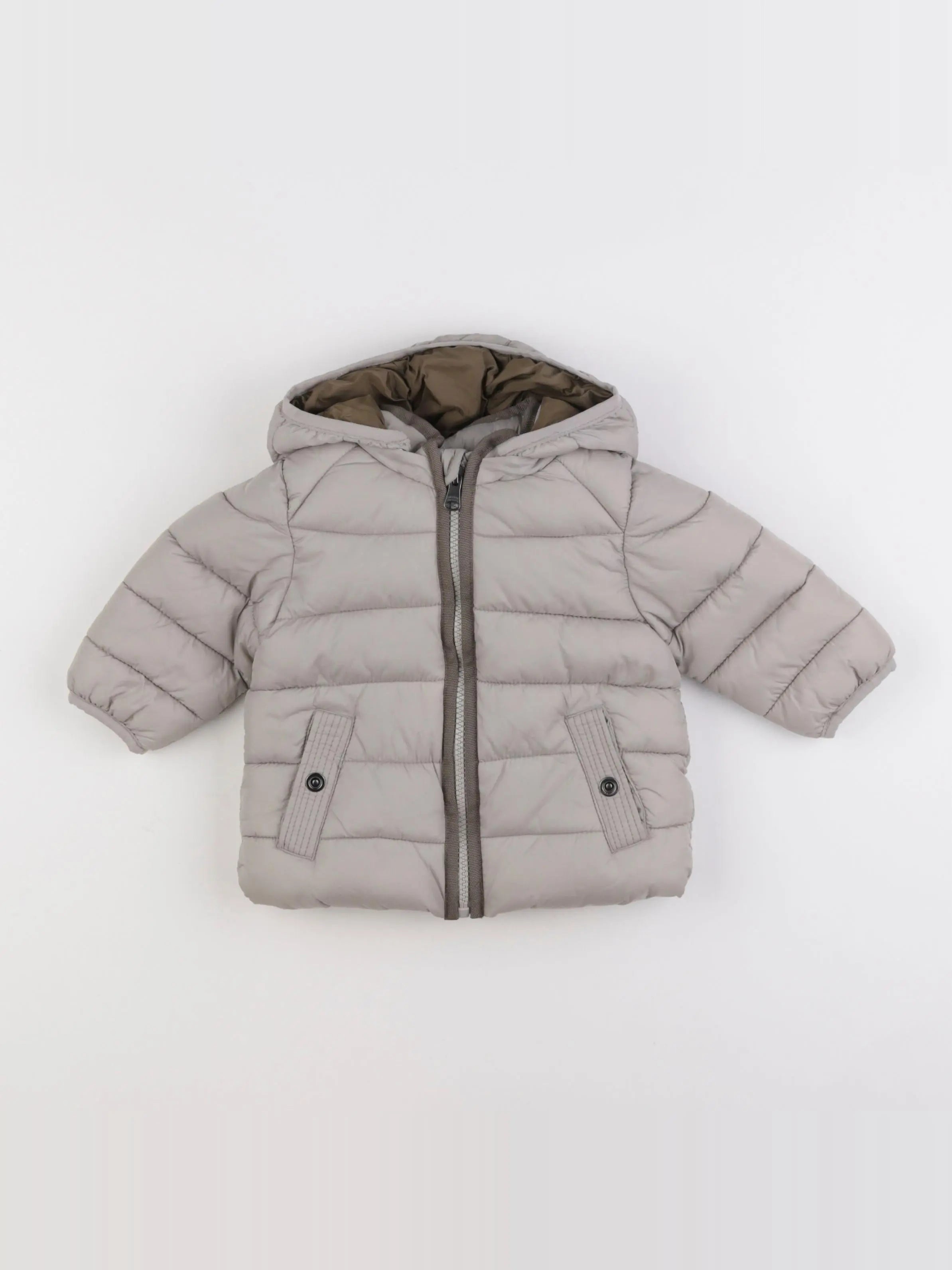 Zara - doudoune gris - 3/6 mois