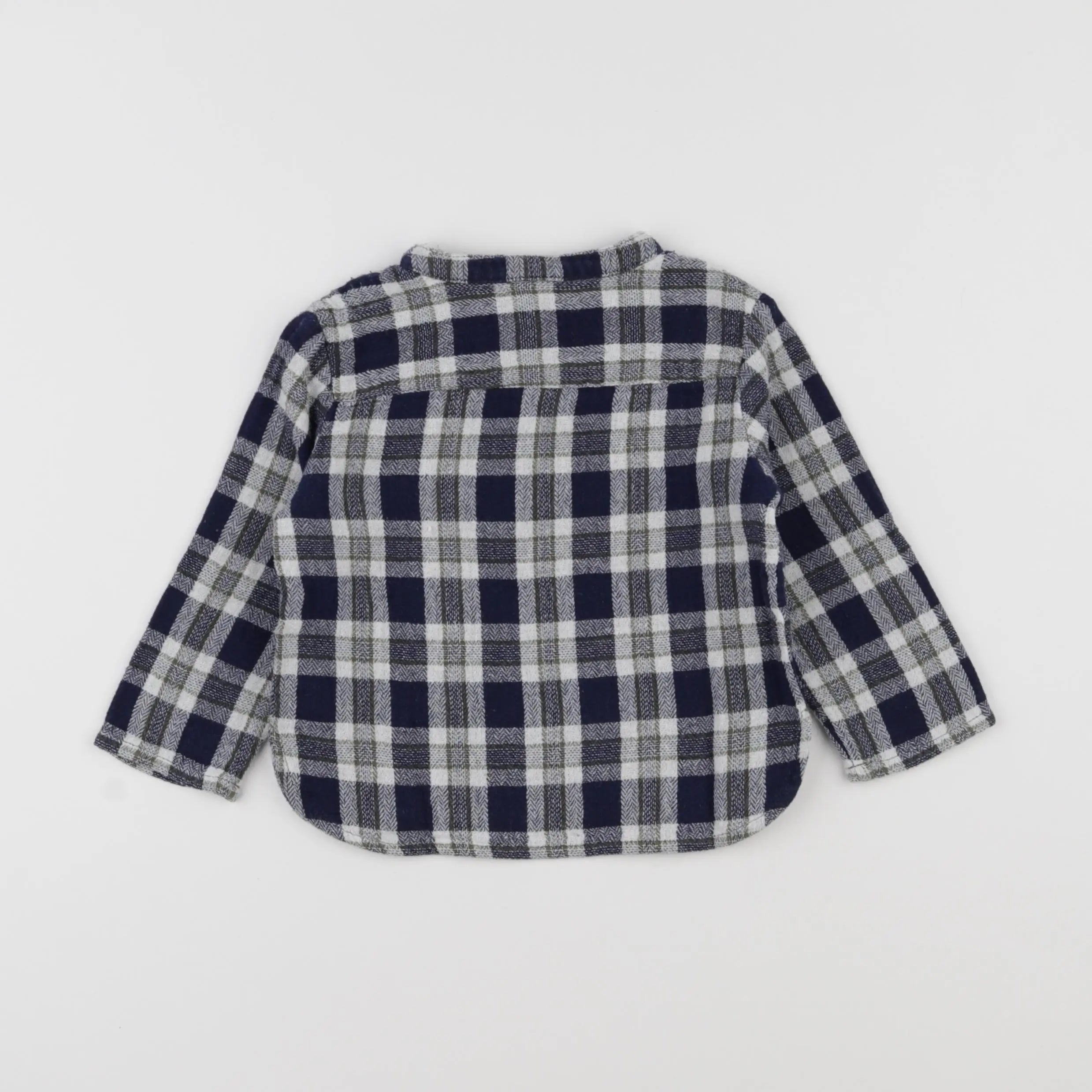 Bonton - chemise bleu, blanc - 2 ans