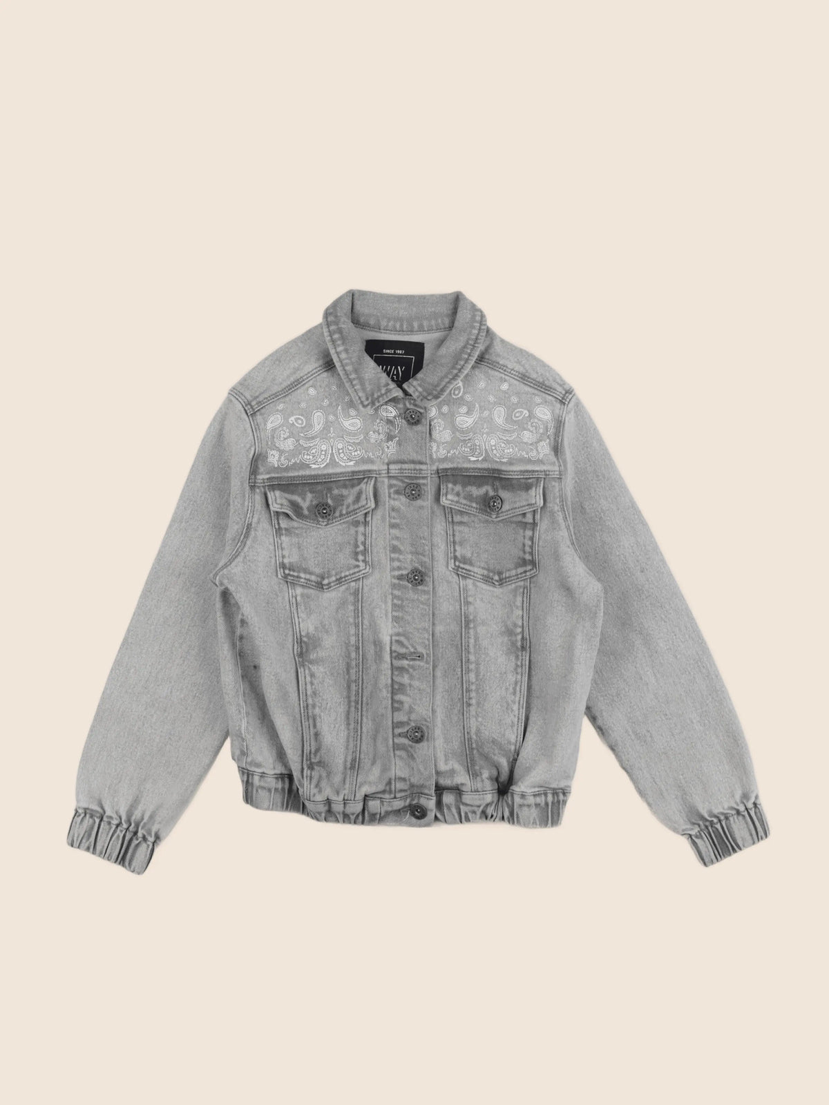 IKKS - veste imprimé au dos gris - 10 ans