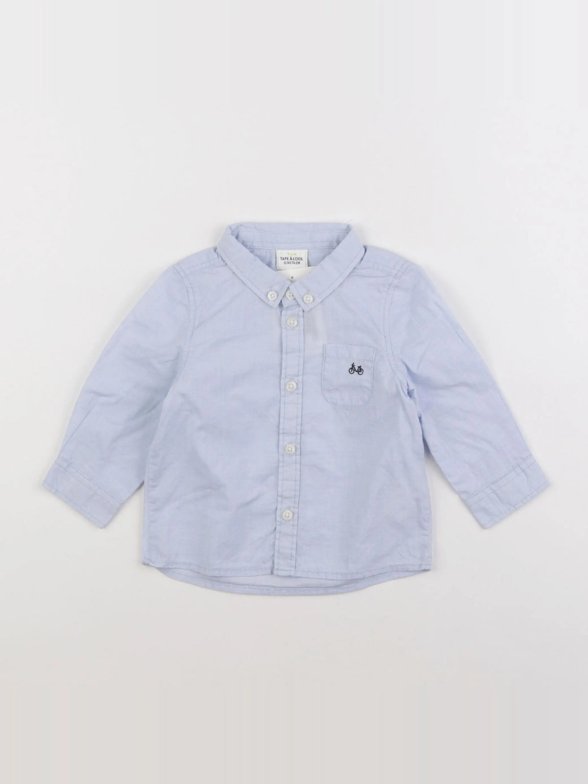 Tape à l'oeil - chemise bleu - 12 mois
