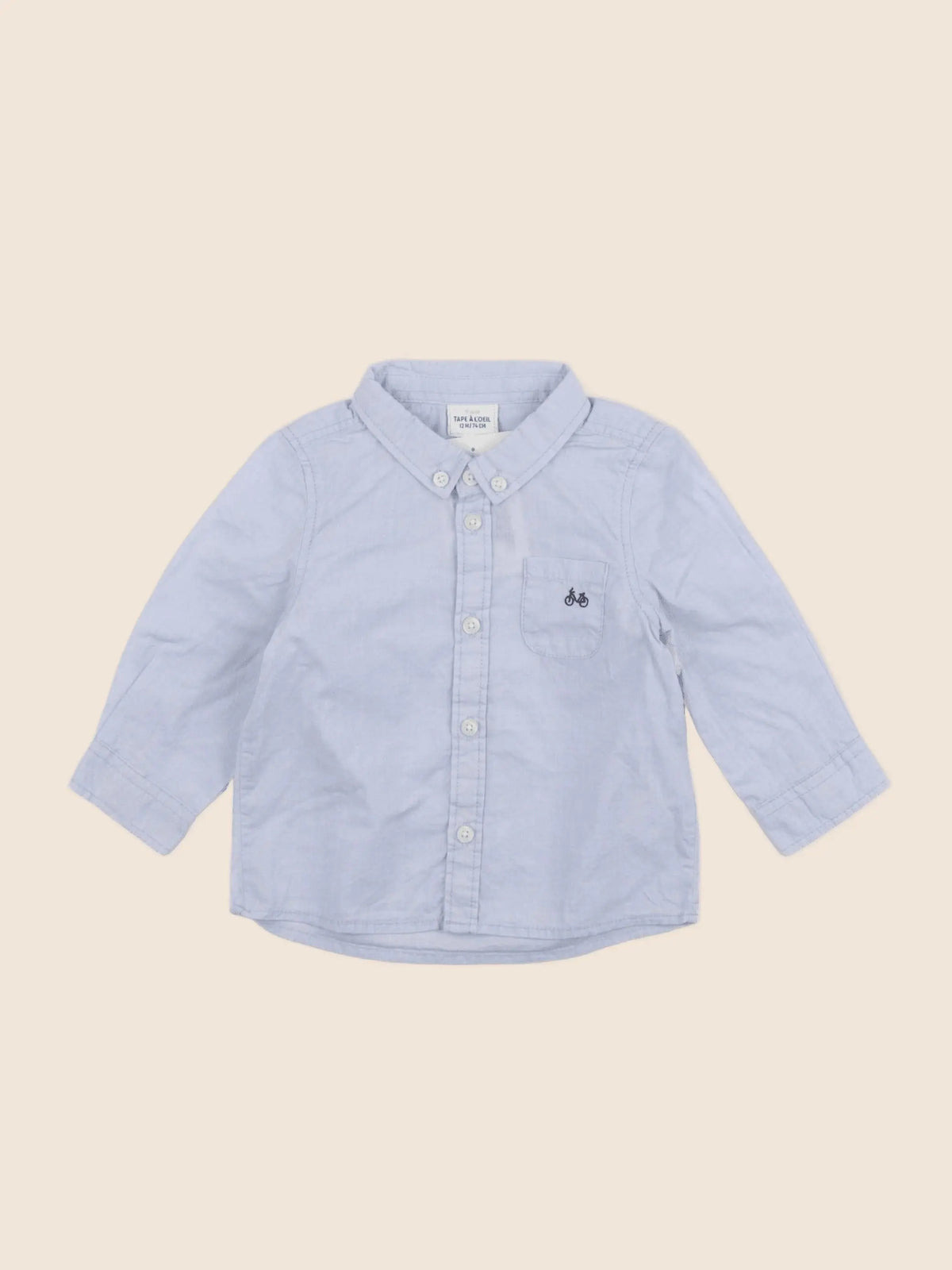 Tape à l'oeil - chemise bleu - 12 mois