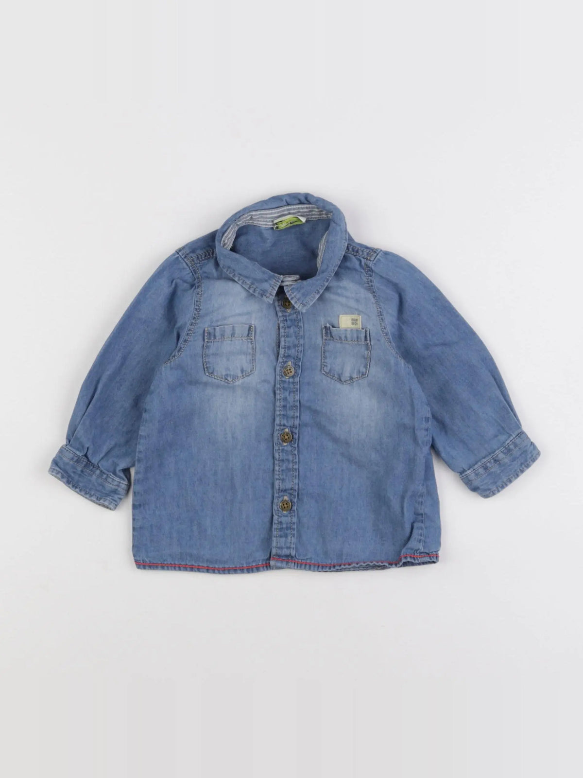 Tape à l'oeil - chemise bleu - 9 mois