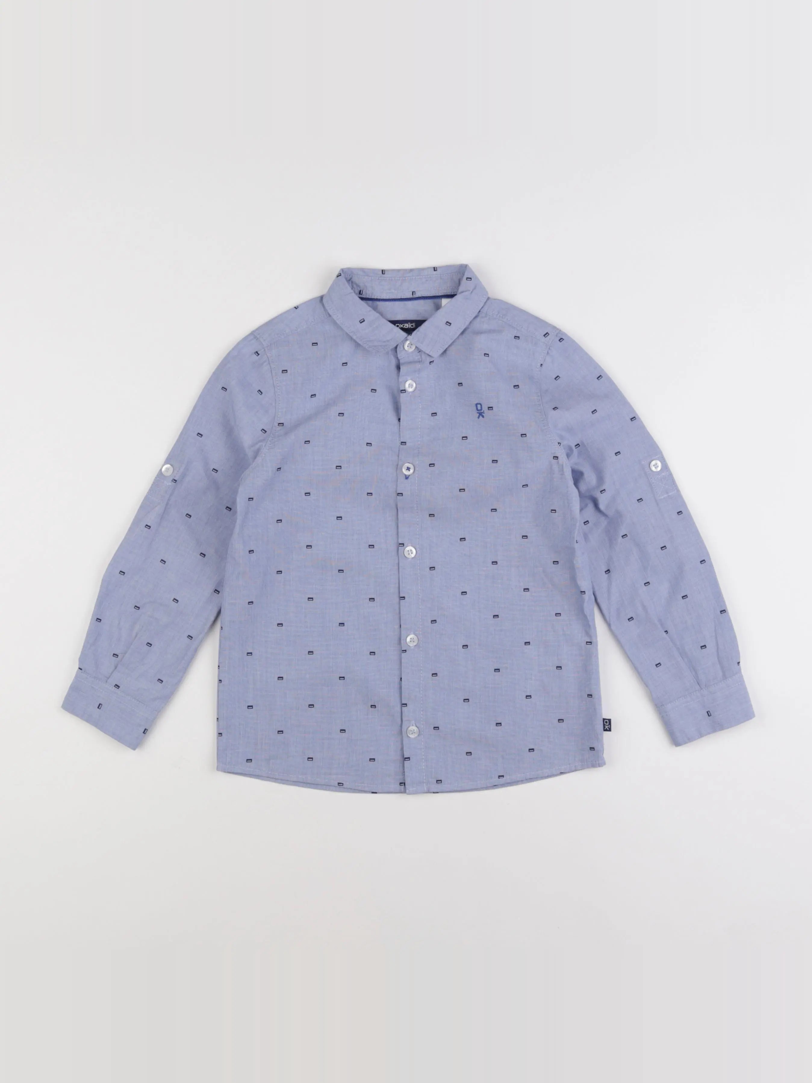 Okaidi - chemise bleu - 5 ans