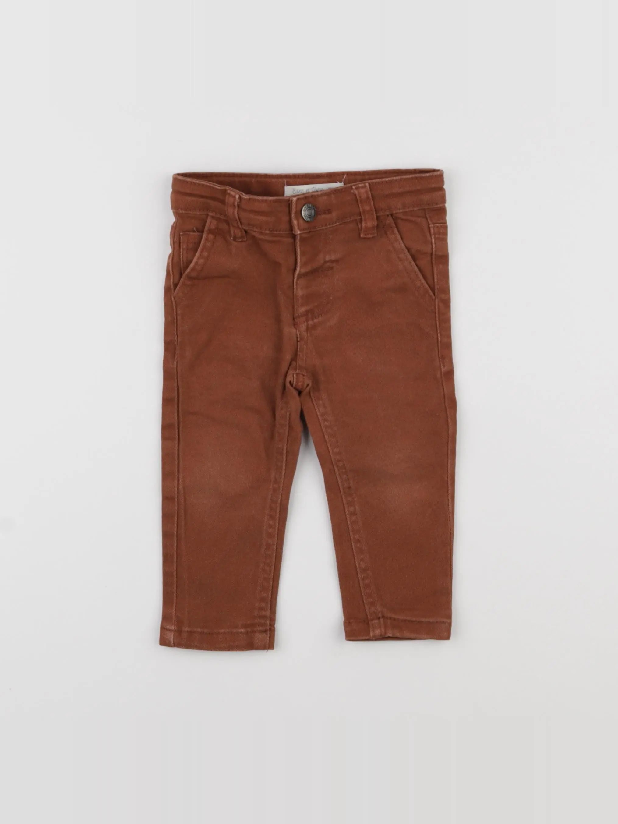 Eden & Victor - jean marron - 12 mois