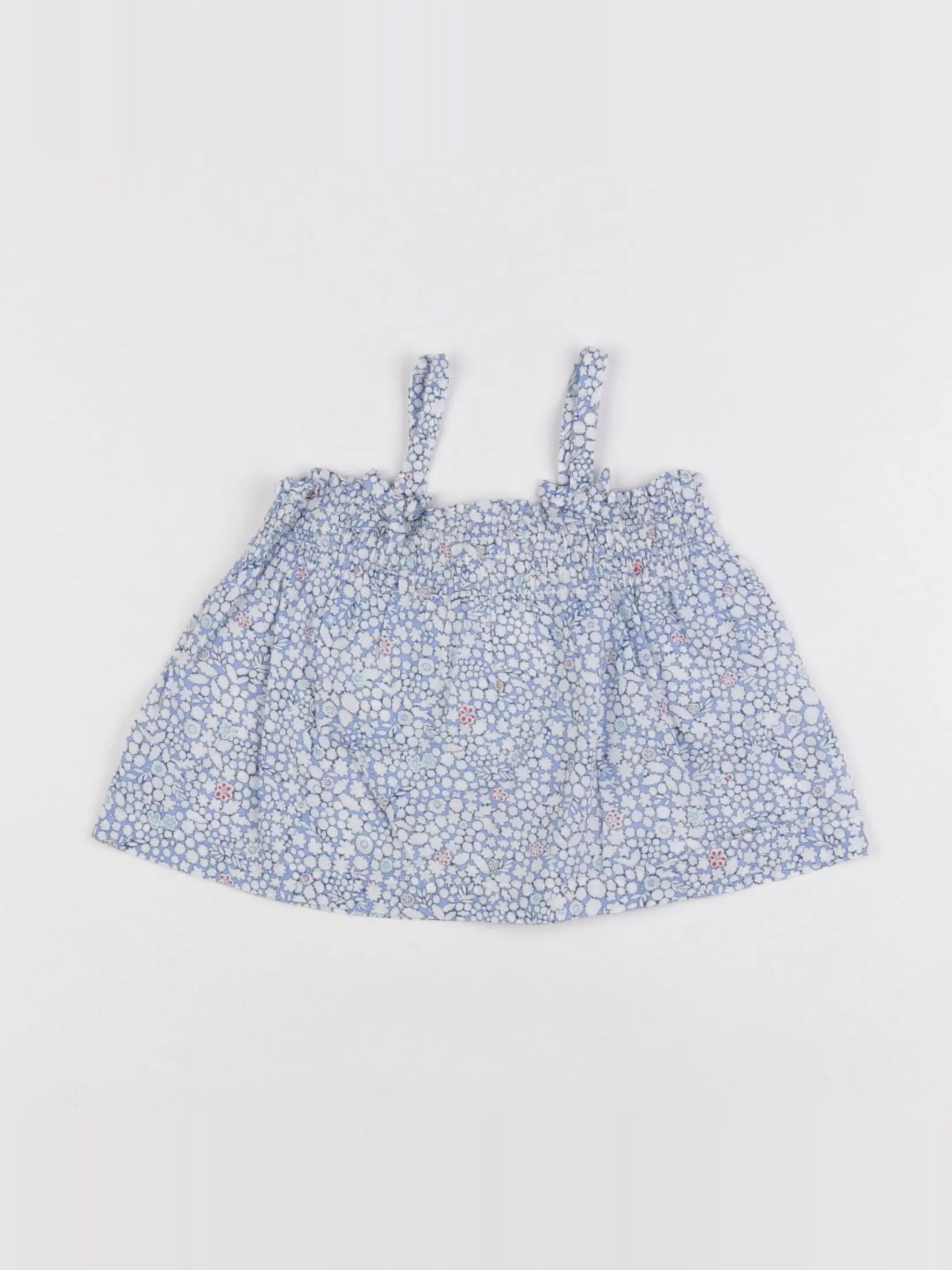 Jacadi - blouse liberty blanc, bleu - 6 mois