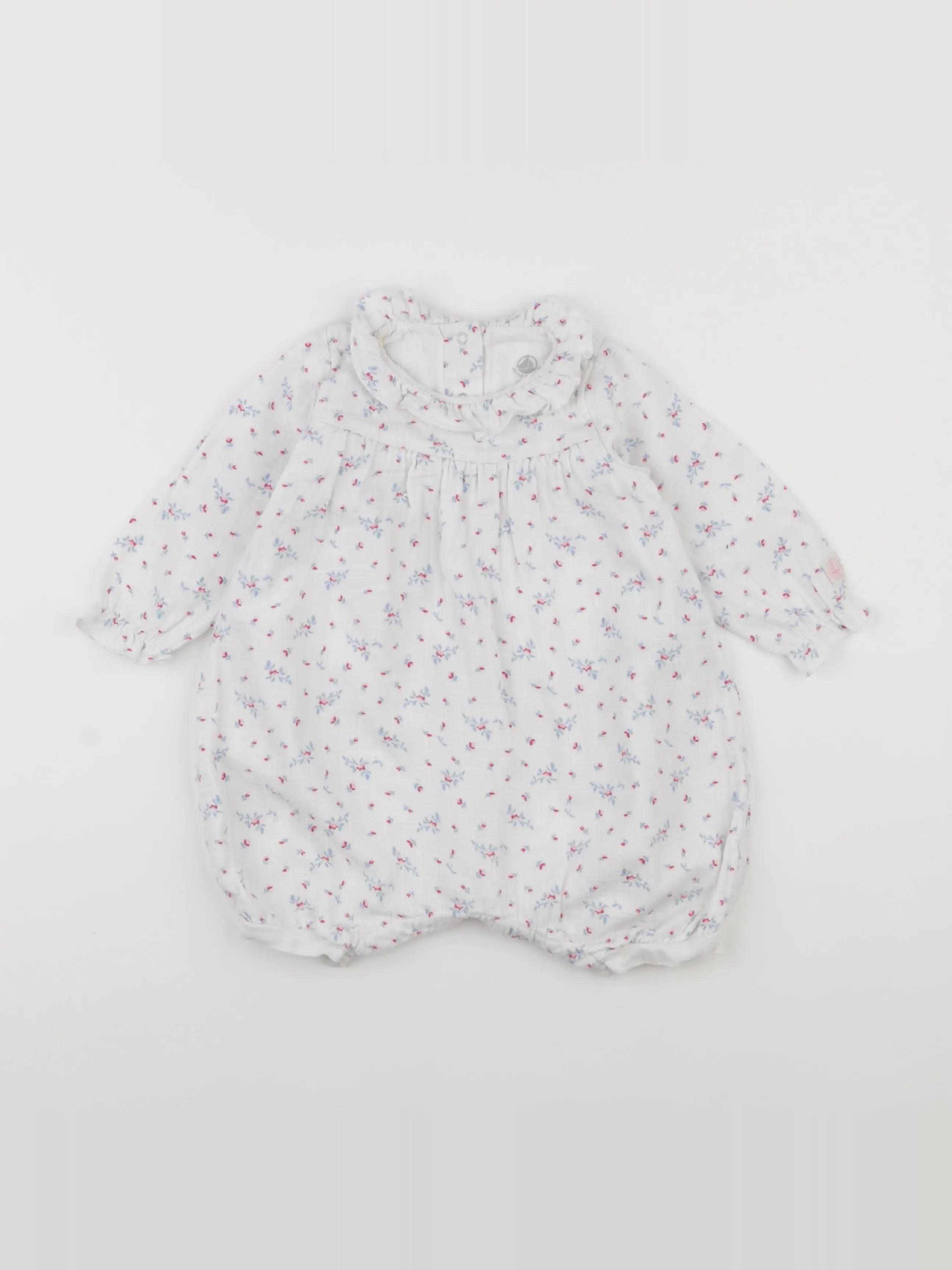 Petit Bateau - combinaison blanc - 12 mois