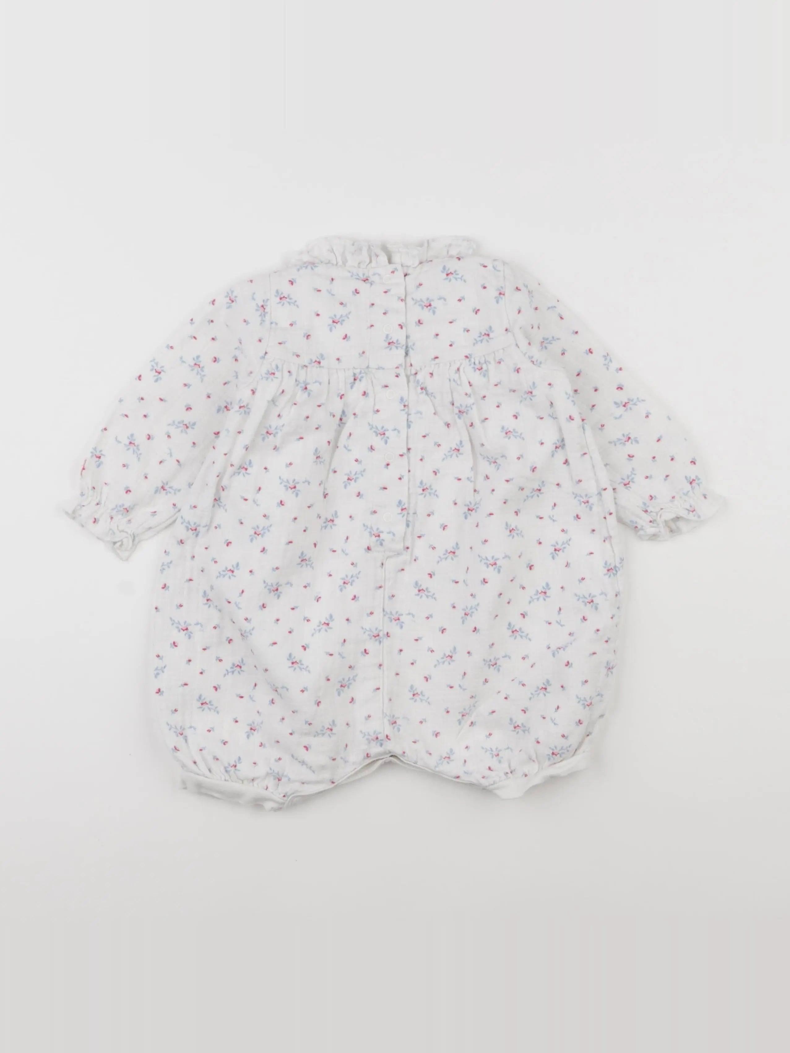 Petit Bateau - combinaison blanc - 12 mois