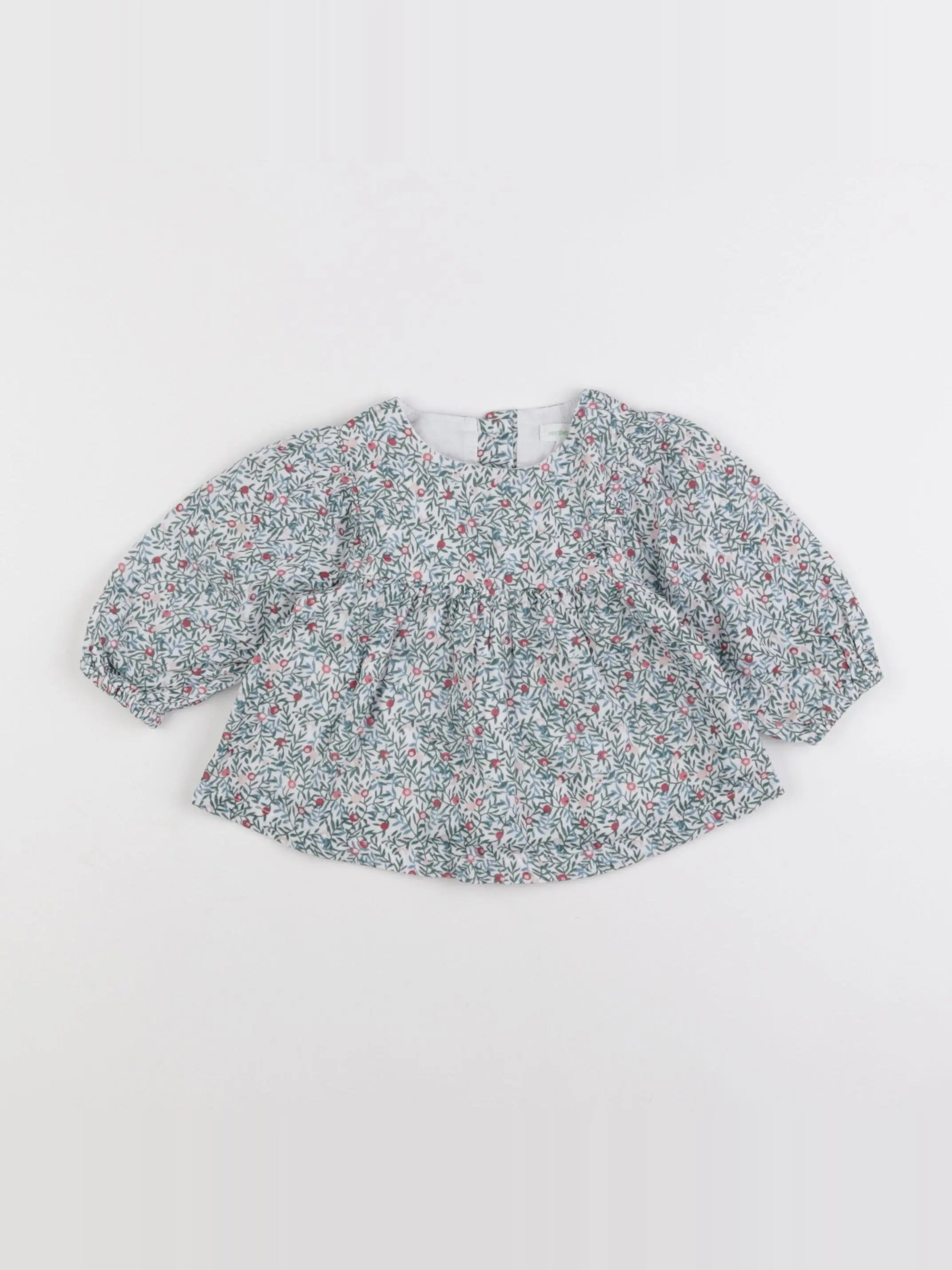 Vertbaudet - blouse vert - 6 mois
