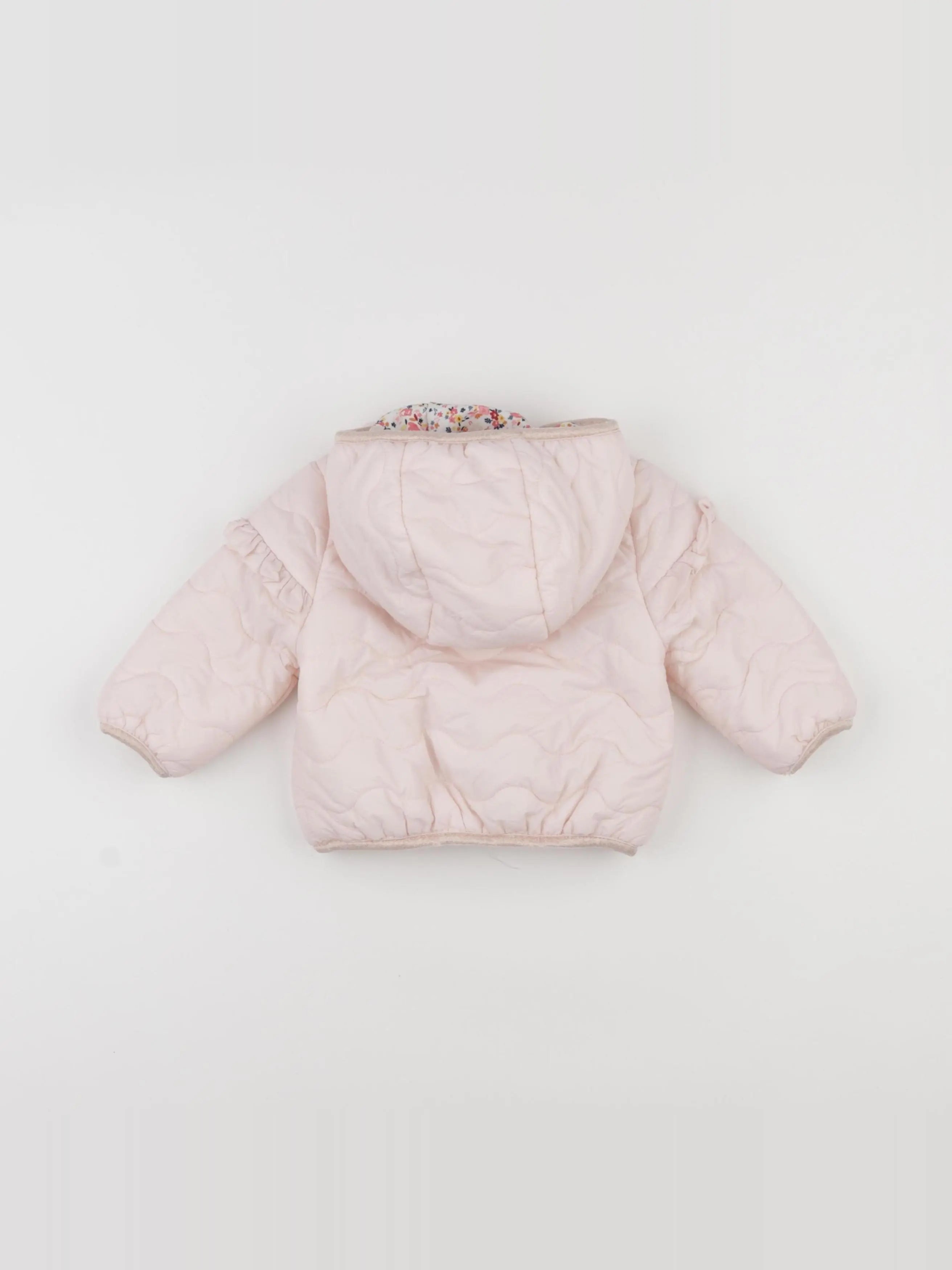 Tape à l'oeil - doudoune réversible multicolore, rose - 3/6 mois