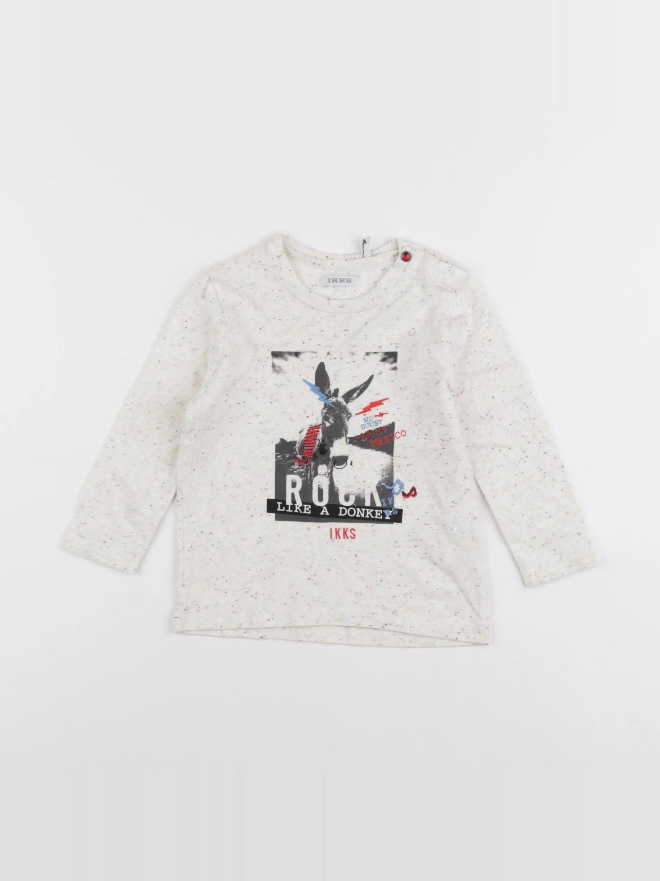 IKKS - tee-shirt beige - 18 mois