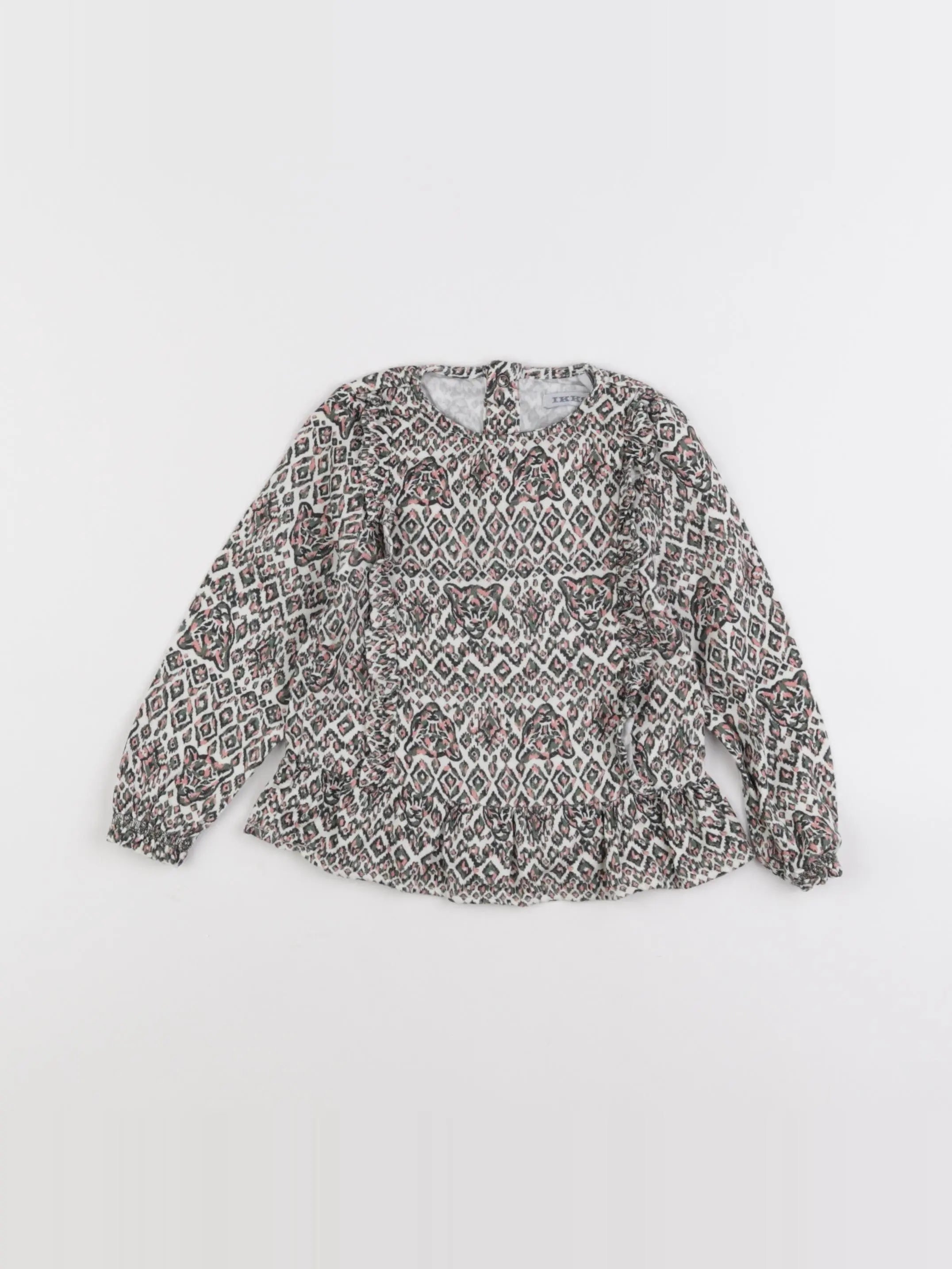 IKKS - blouse vert, rose - 2 ans