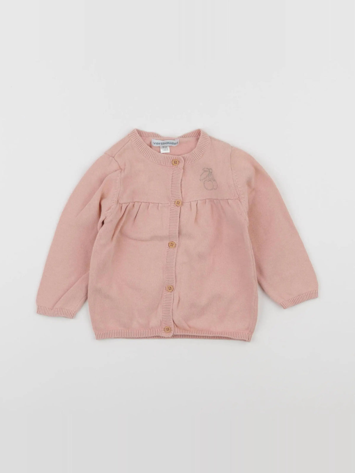 Vertbaudet - gilet rose - 12 mois