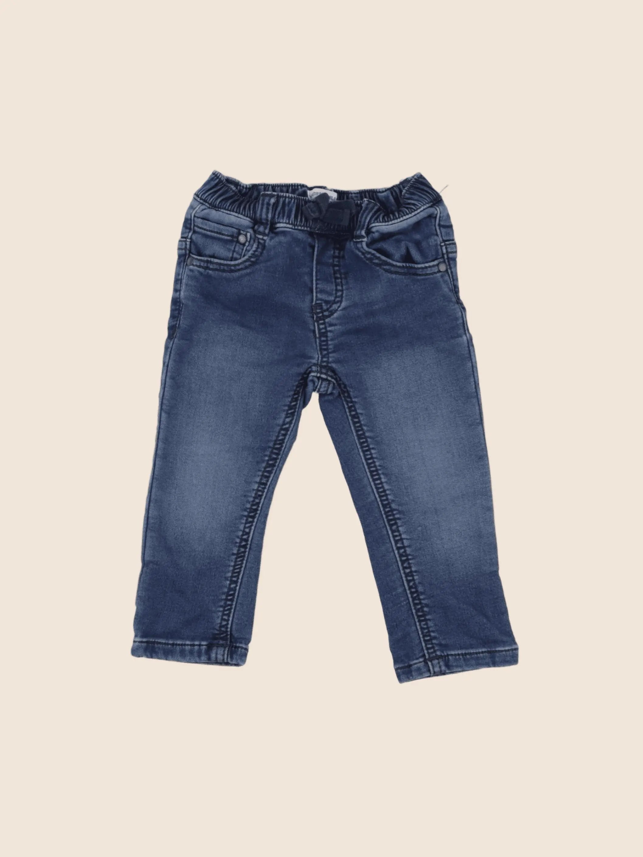 Vertbaudet - jegging bleu - 12 mois