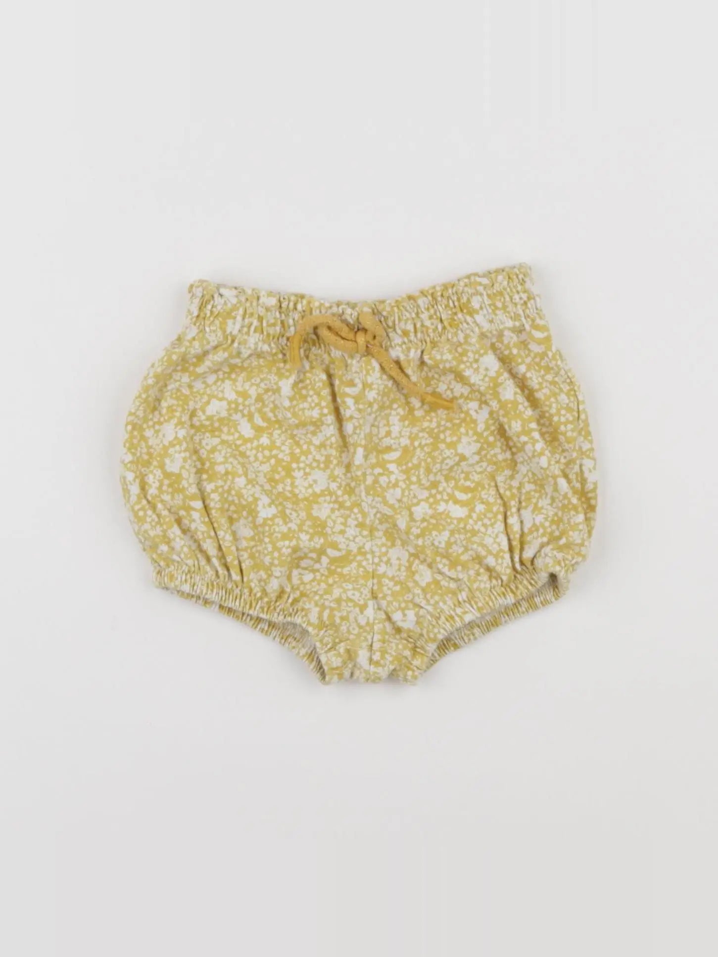Vertbaudet - short blanc, jaune - 6 mois