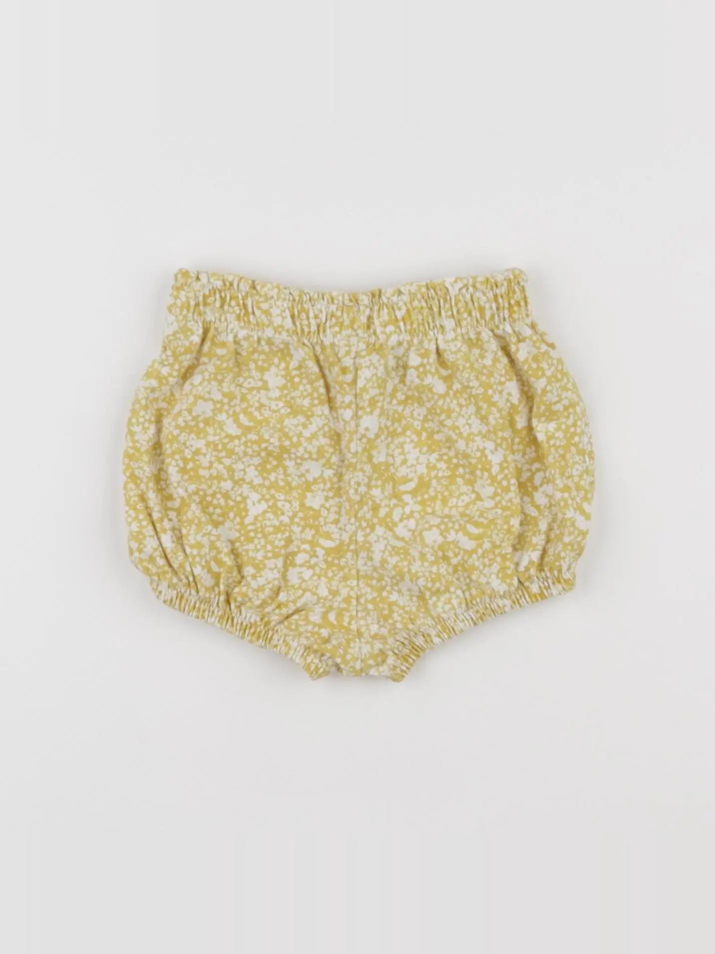 Vertbaudet - short blanc, jaune - 6 mois