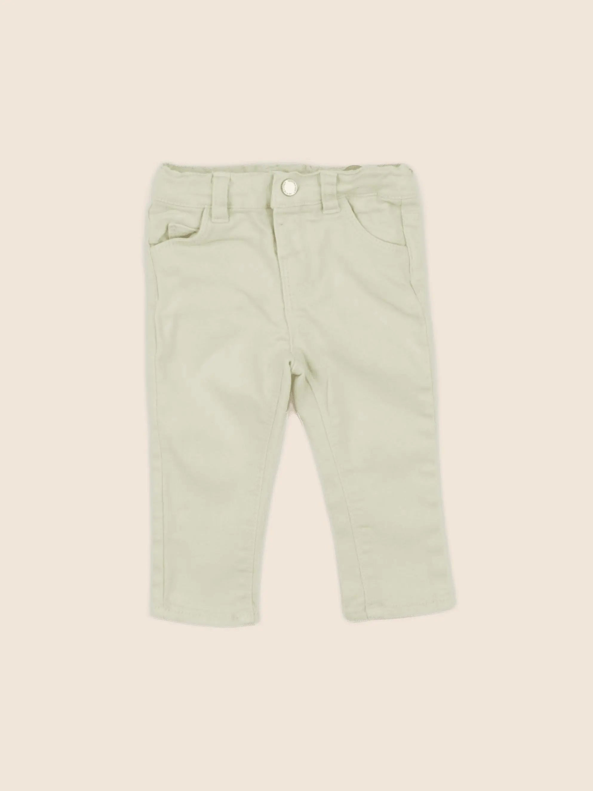Vertbaudet - pantalon jaune - 12 mois