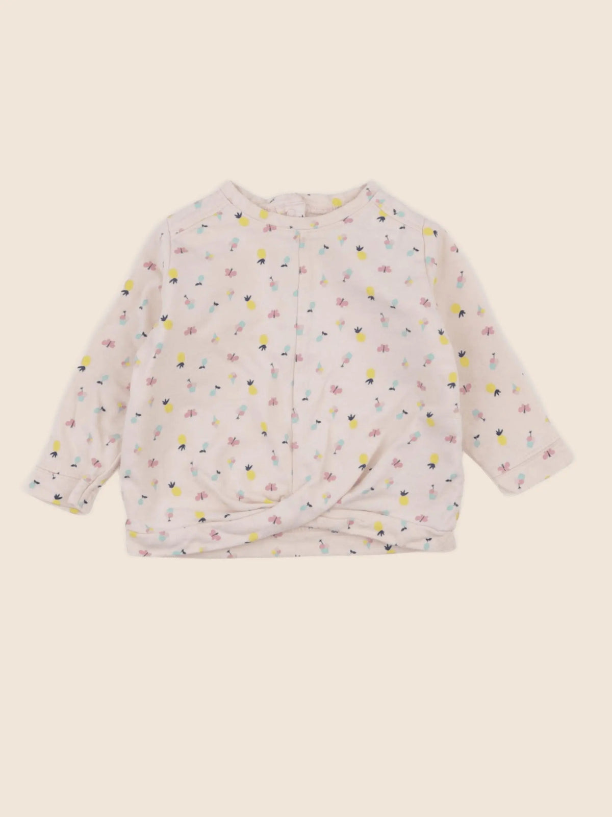 Vertbaudet - sweat rose - 12 mois