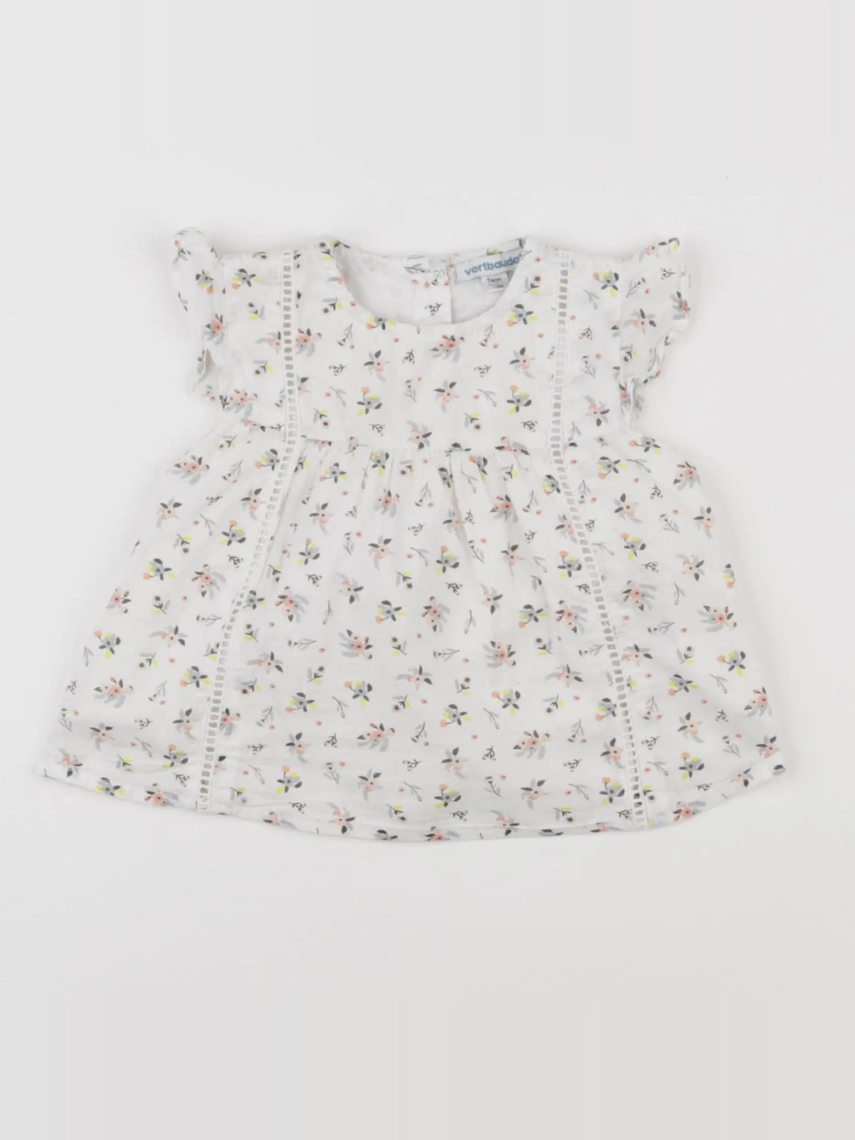 Vertbaudet - blouse blanc - 12 mois