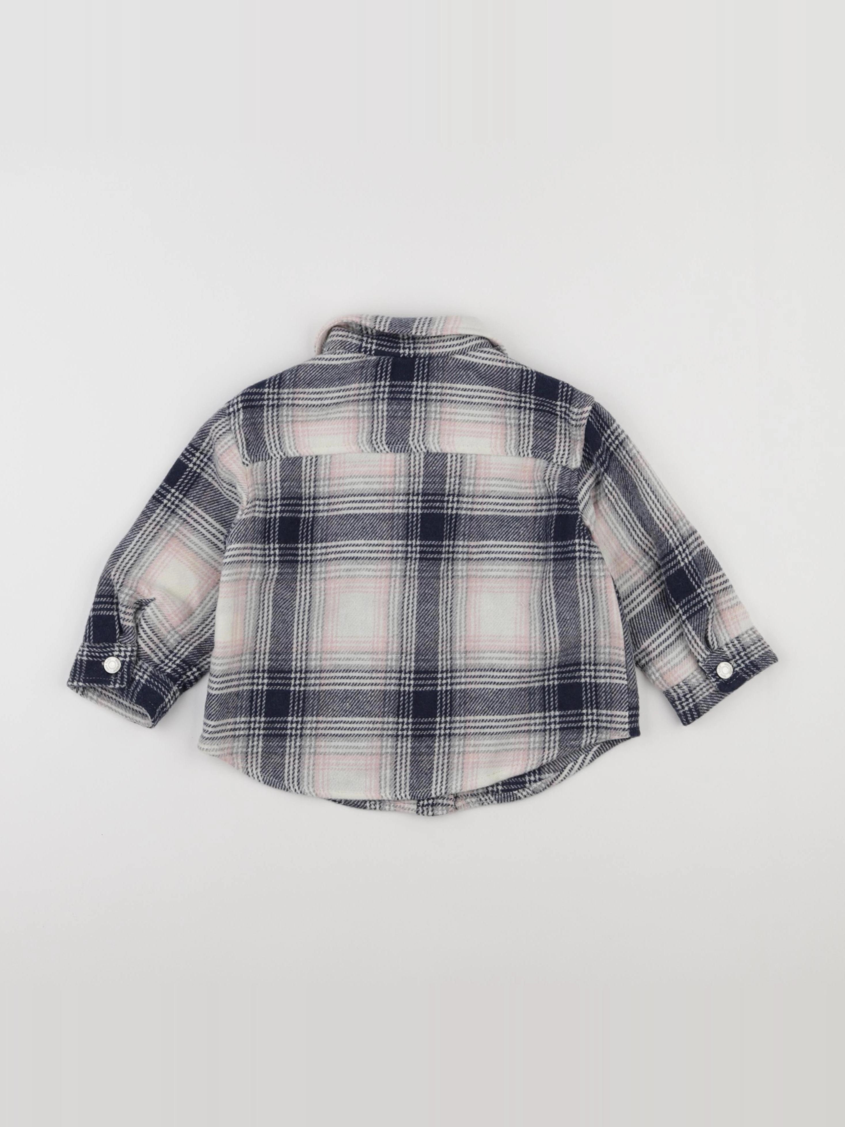 Zara - chemise blanc, bleu - 2/3 ans