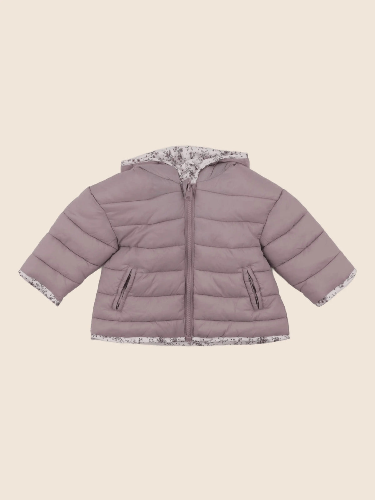 Vertbaudet - doudoune réversible violet - 9 mois