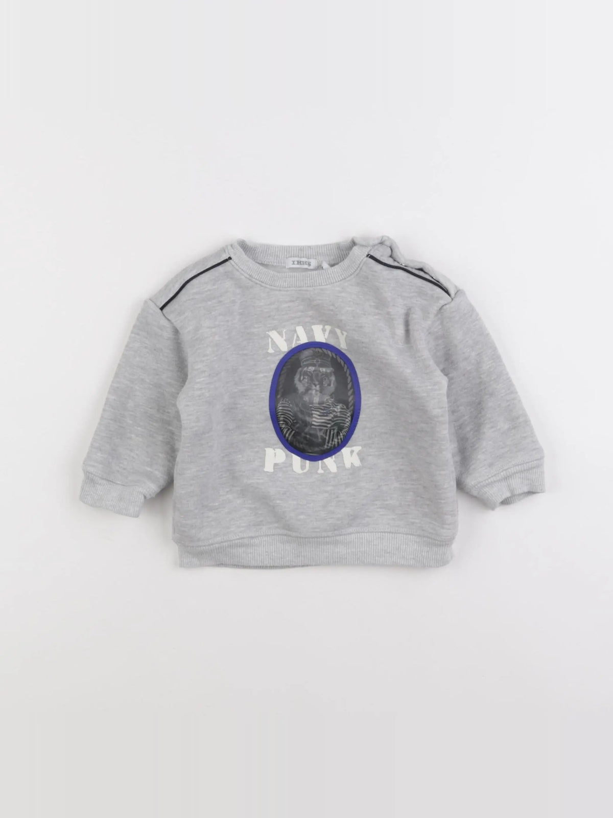 IKKS - sweat gris - 12 mois