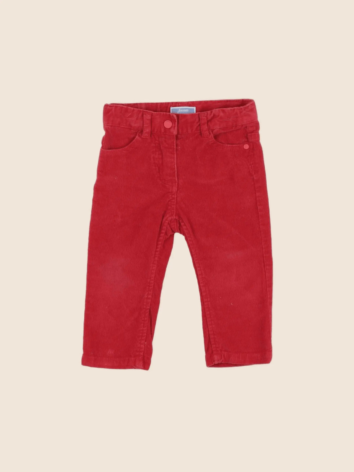 Jacadi - pantalon rouge - 12 mois