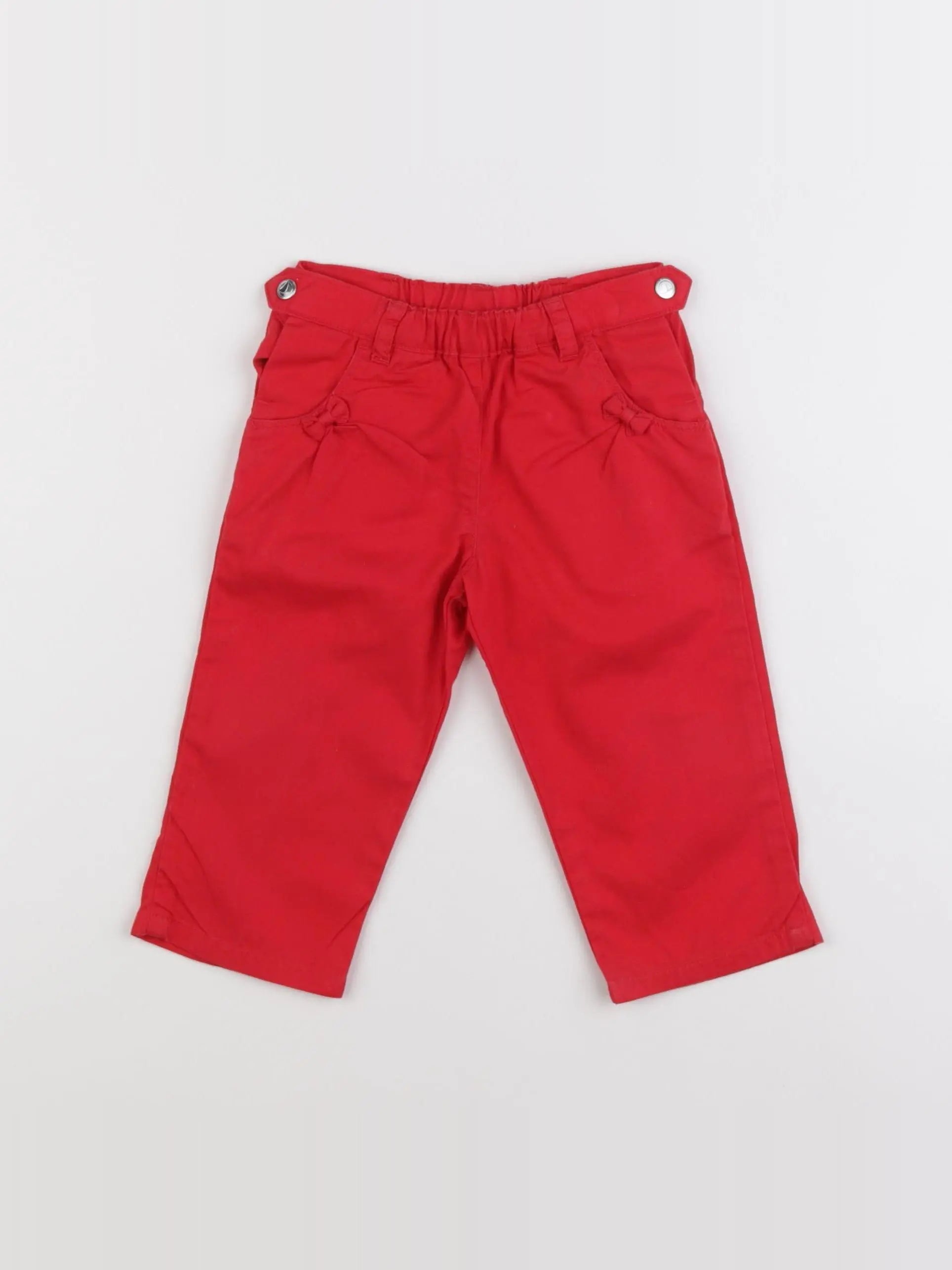 Petit Bateau - pantalon rouge - 12 mois